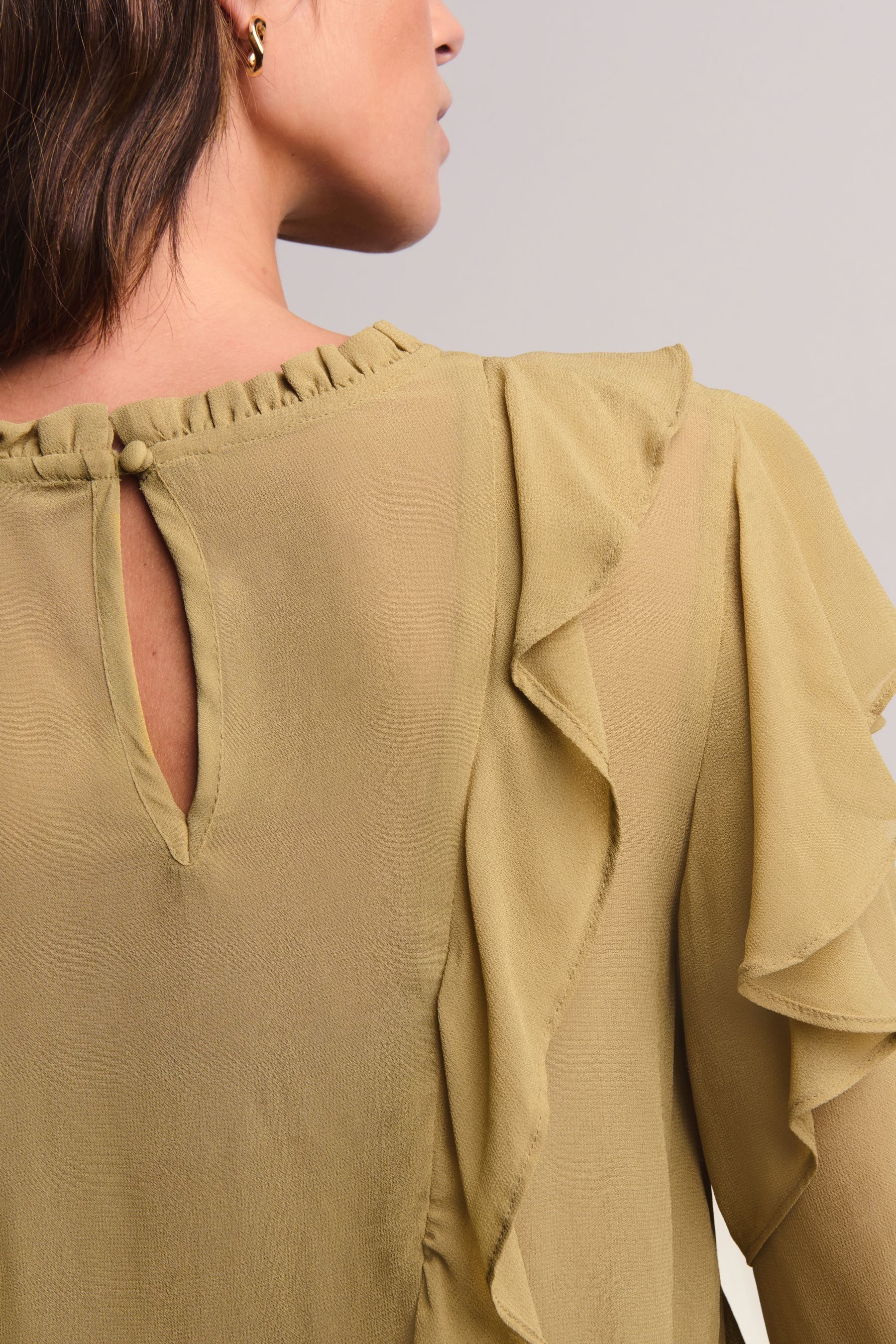 Next Langarmbluse Langärmlige Bluse mit Rüschen (1-tlg)