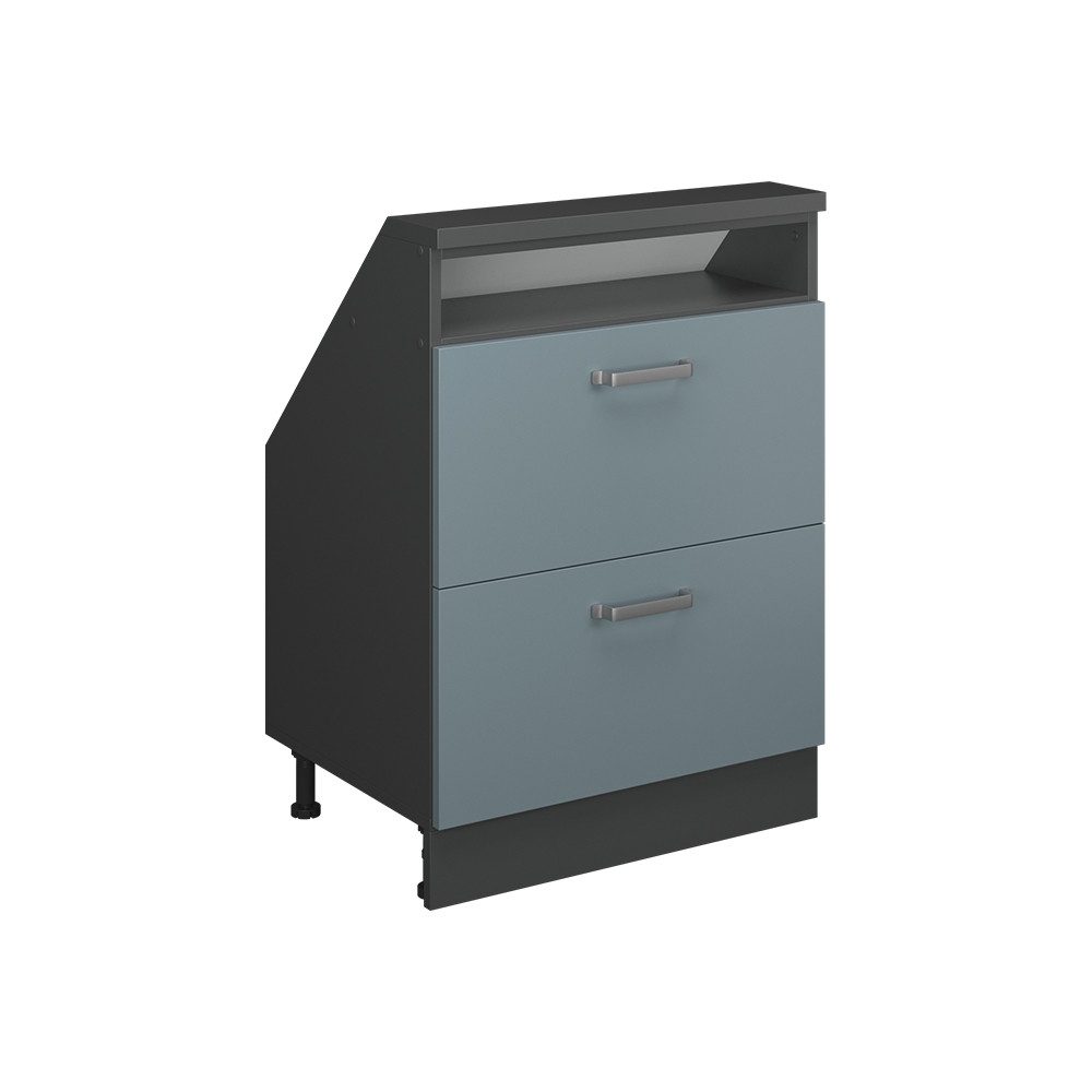 Vicco Unterschrank R-Line, Blau-Grau/Anthrazit, 60 cm günstig online kaufen