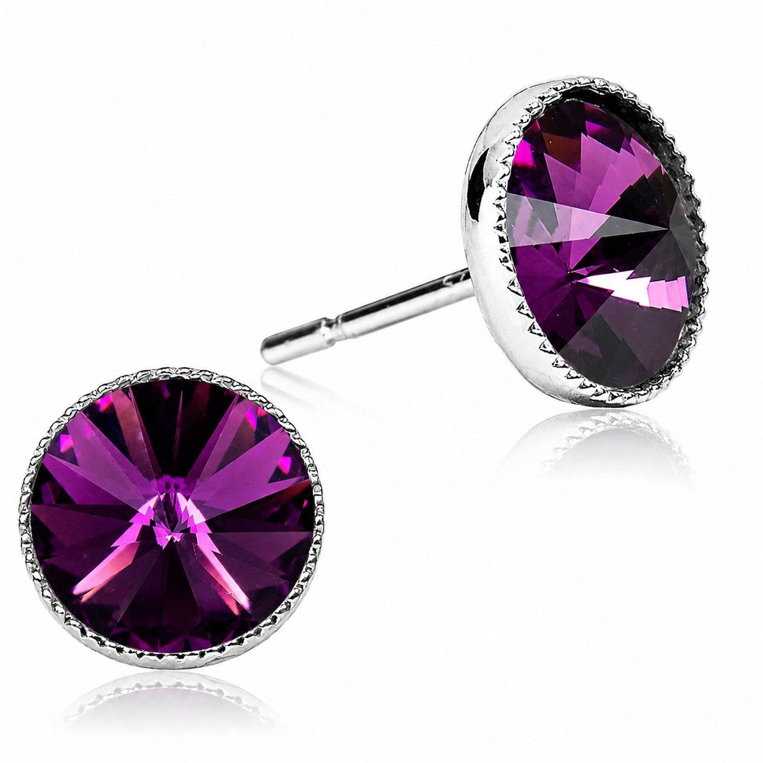 LUISIA® Paar Ohrstecker LUISIA® Solitär Ohrstecker "Joy" mit Kristallen von Swarovski®, Viele Farben verfügbar