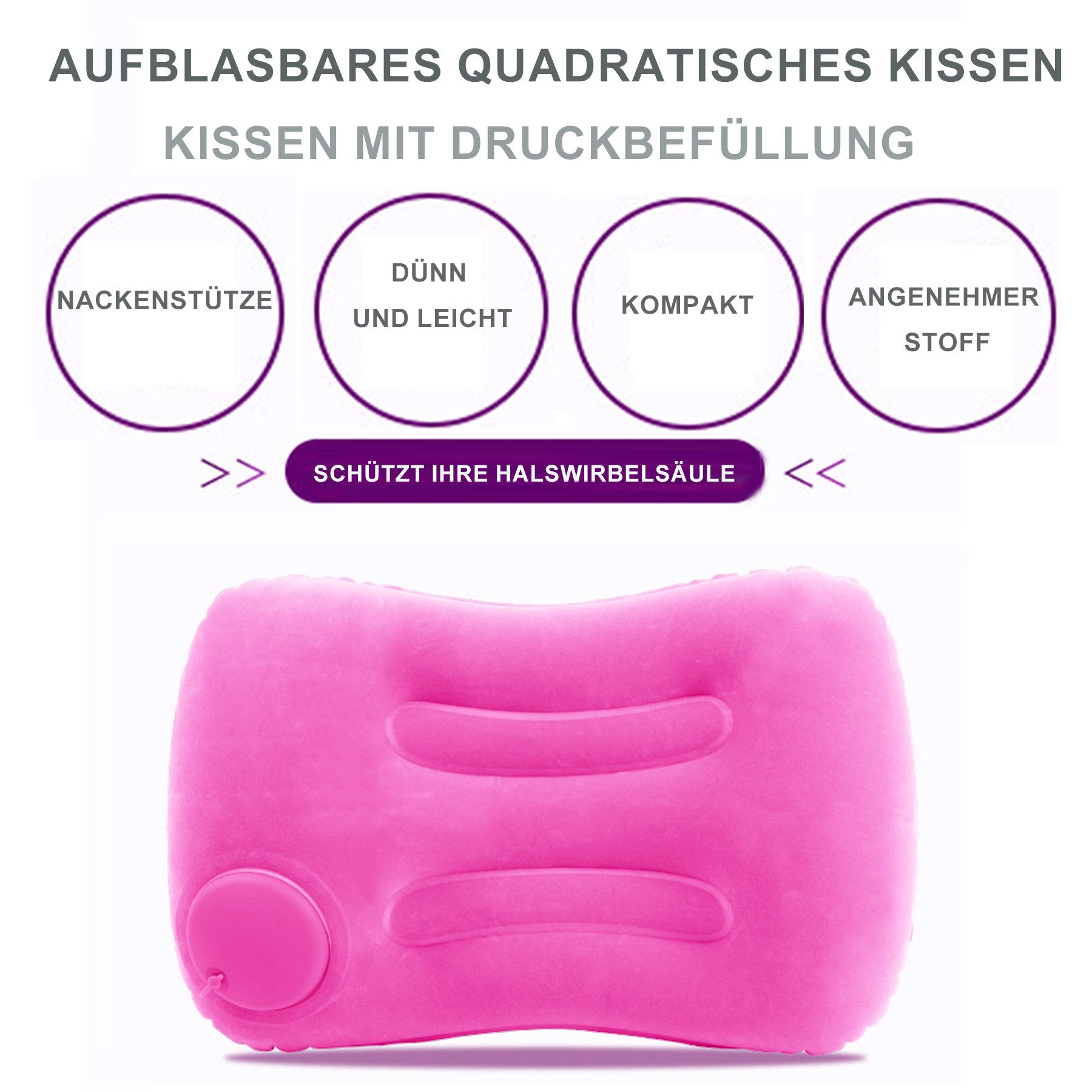 Mutig Nackenkissen Aufblasbares Camping-Kissen Kompressionskissen, Ultralei günstig online kaufen