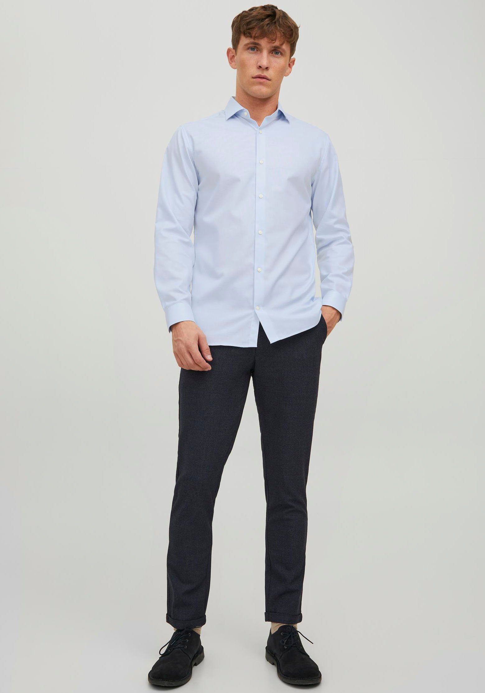Jack & Jones Langarmhemd JPRBLAPARKER Slim Fit Hemd, atmungsaktiv, ideal für den Alltag Baumwolle, slim fit. Reduzierter Preis € 36,99. Unverbindliche Preisempfehlung € 49,99