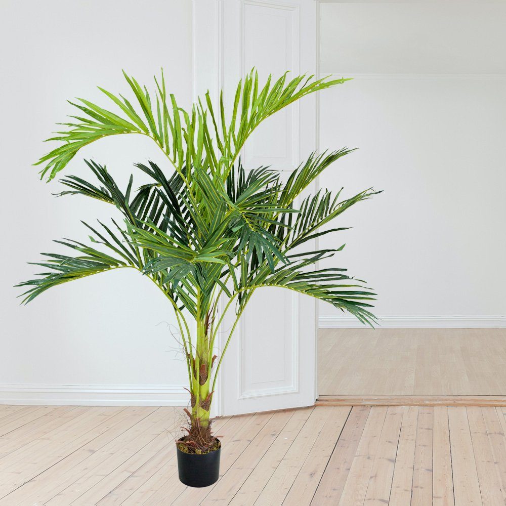 Kunstpflanze Palmenbaum Palme Arekapalme Kunstpflanze Decovego, Pflanze Künstliche 140cm Decovego