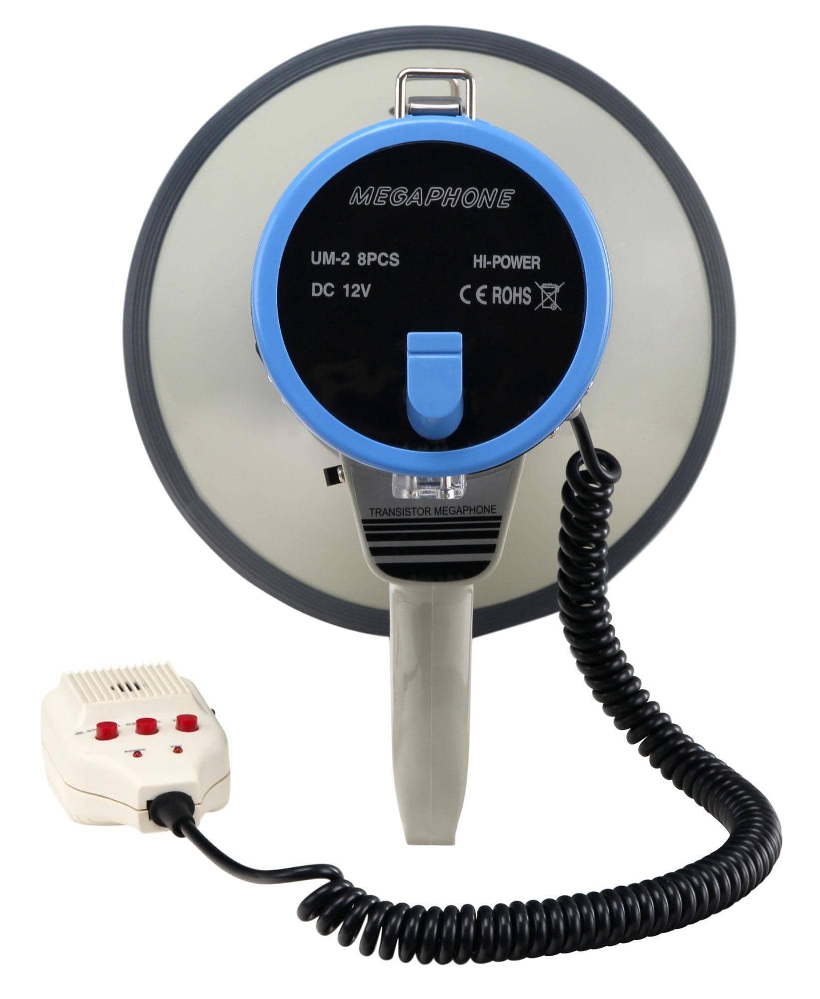 McGrey Megafon Megaphon - Sprachrohr - Sirene- Whistle-, Aufnahme/Wiedergabefunktion, robuste Bauweise, (MP-800RHS, Inkl. Tragegurt), mit USB/SD/AUX-MP3-Player