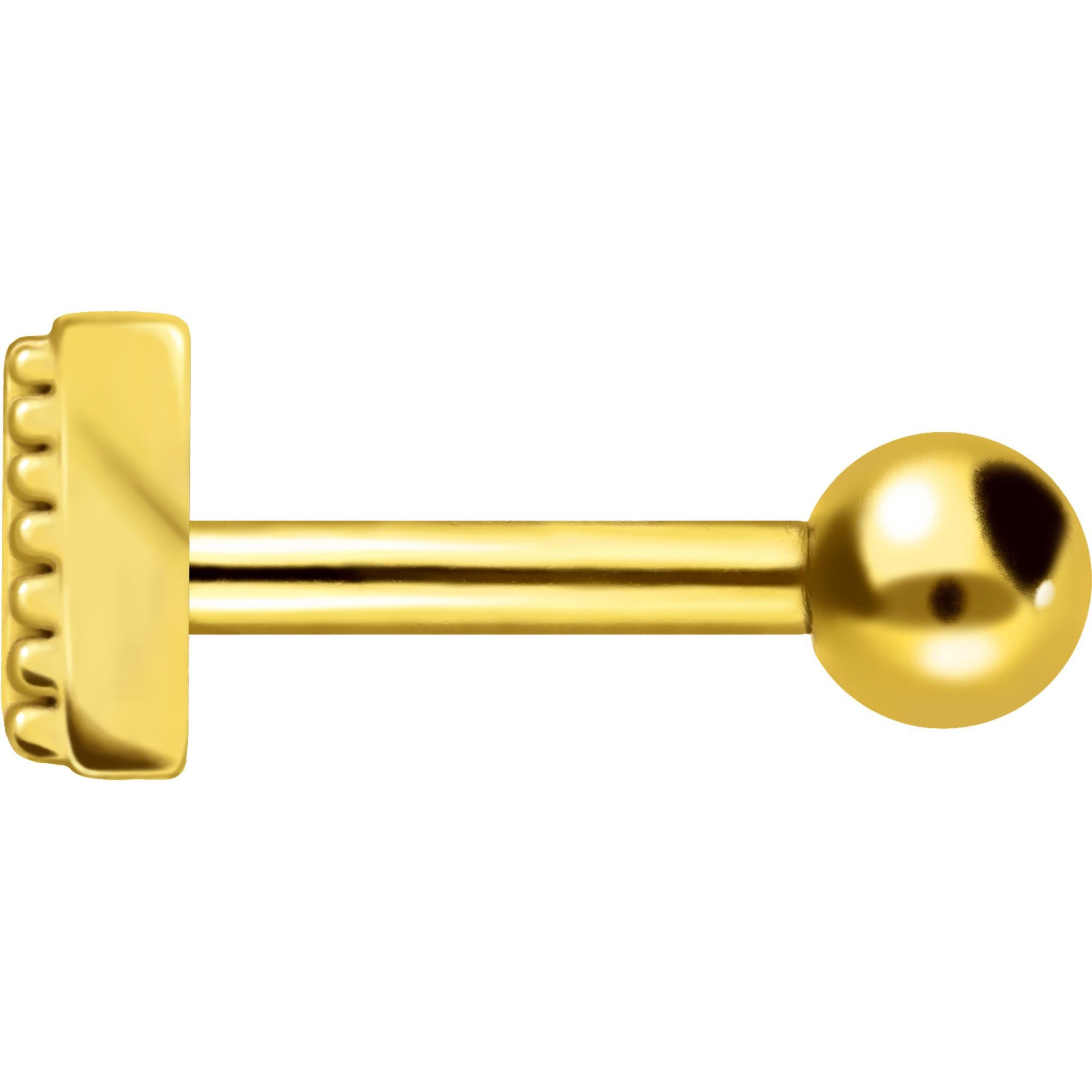 PIERCINGLINE Piercing-Set Chirurgenstahl Ohrpiercing DREIECK + KUGELN (Mini-Barbells, 1-tlg)
