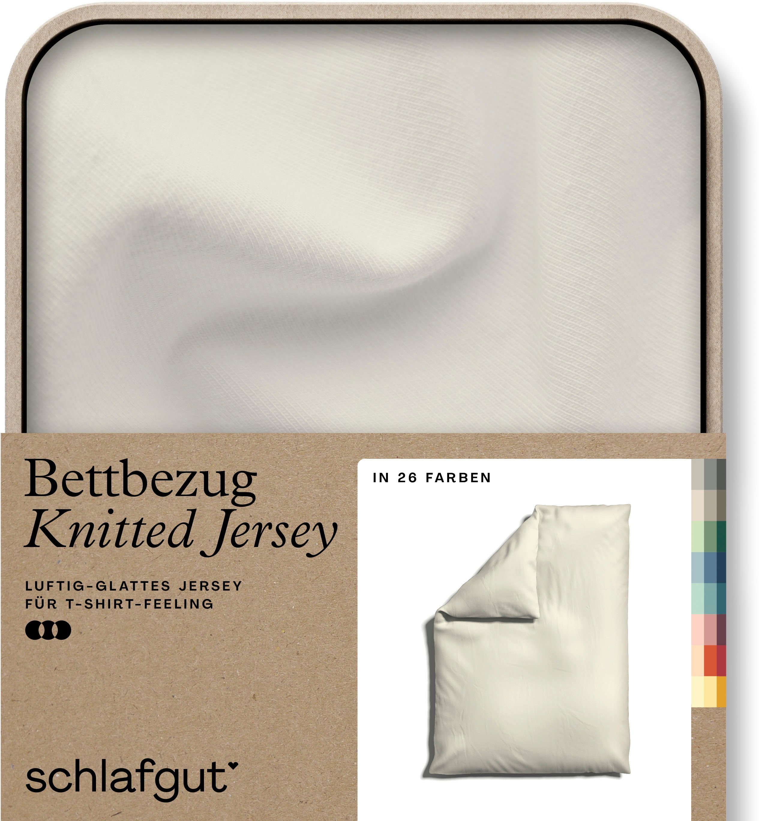Schlafgut Bettbezug "Knitted Jersey uni, aus Bio-Baumwolle mit Elasthan, Re günstig online kaufen