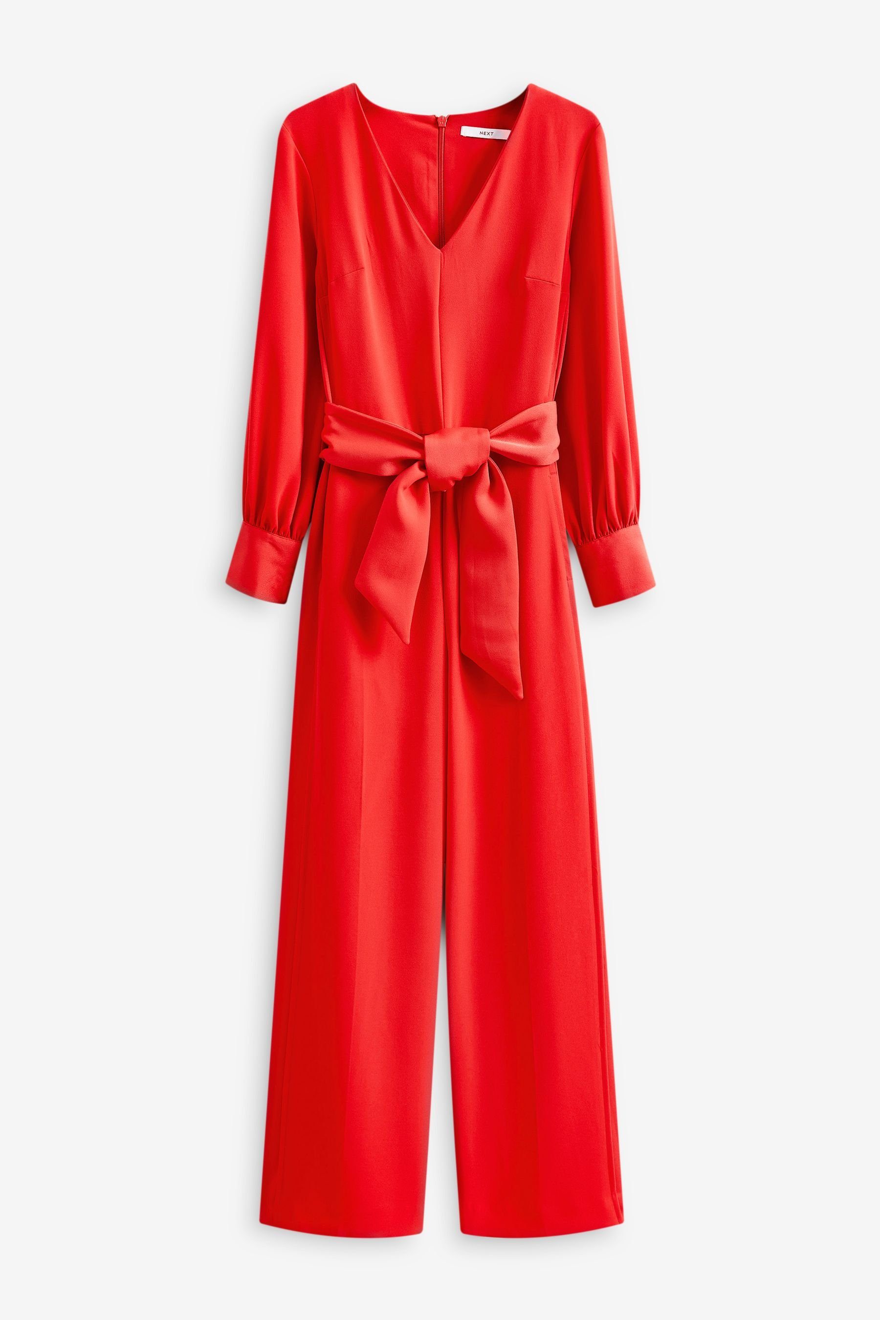 Next Jumpsuit Jumpsuit mit Gürtel und weitem Beinschnitt (1-tlg)