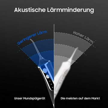 iceagle Munddusche Munddusche Kabellos Elektrischer Zahnreiniger, IPX6 Wasserdicht, Aufsätze: 5 St., hochdosierten Wasserimpuls einen starken Wasserdruck