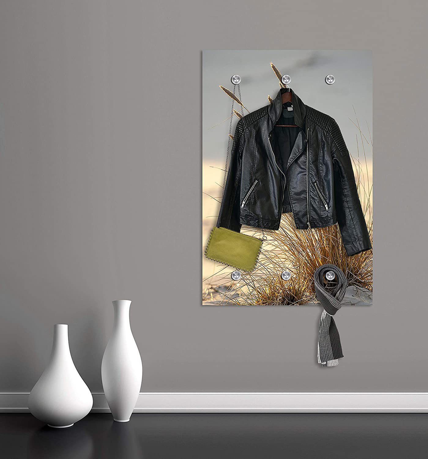queence Шафиleiste Sylt, Wand Garderobe, Strand, Gräser, Düne, platzsparend