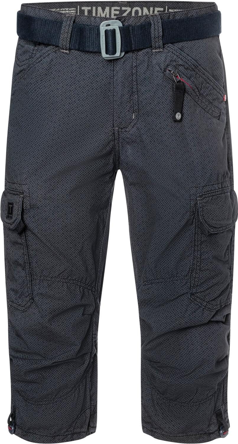 TIMEZONE Cargoshorts 3/4 Cargo loose fit Mid Waist Pants für Herren Baumwolle Normal Fit unifarben atmungsaktiv Reißverschluss