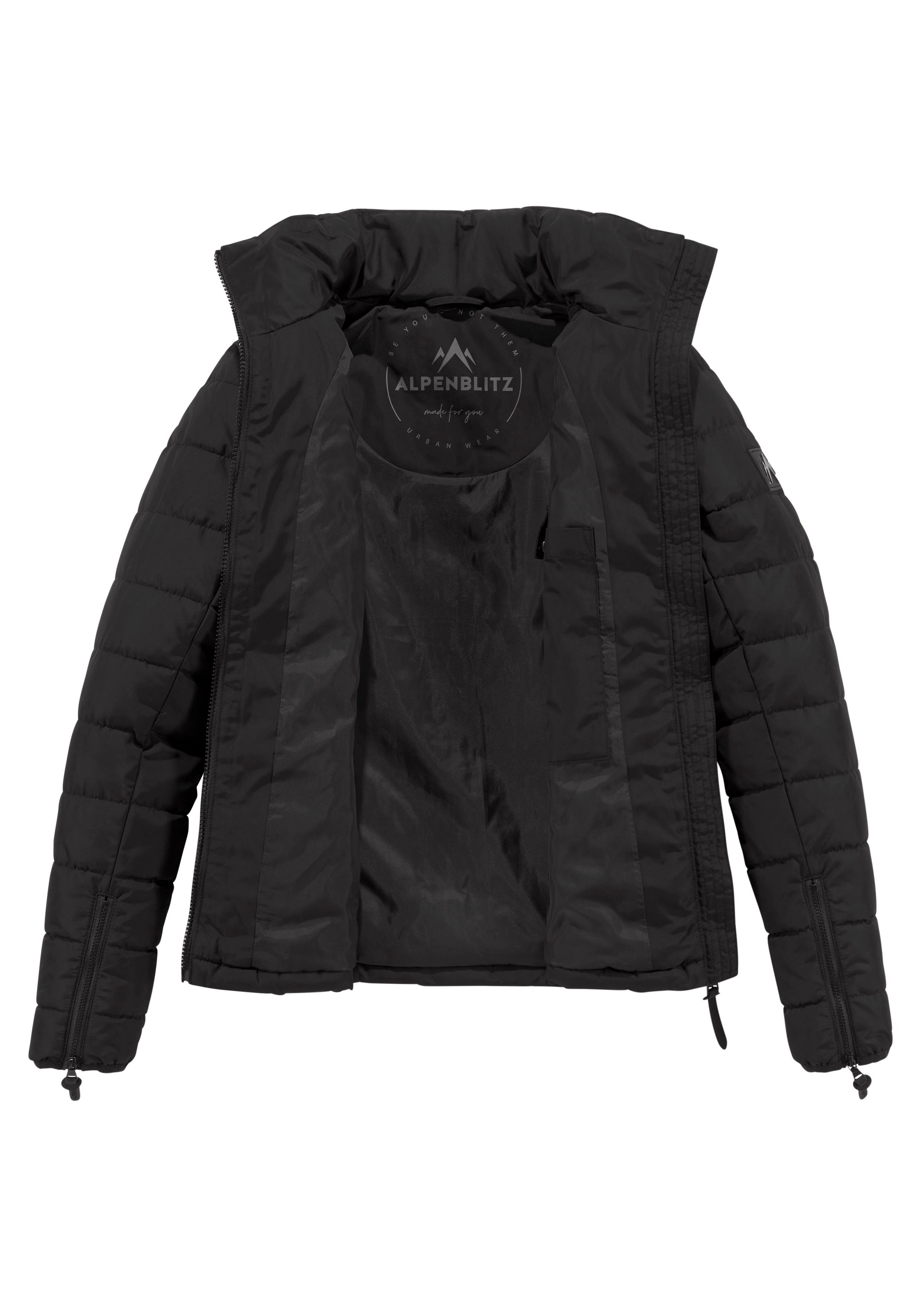 NEUE LAUTBIRU schwarz Bikerjacke KOLLEKTION ALPENBLITZ