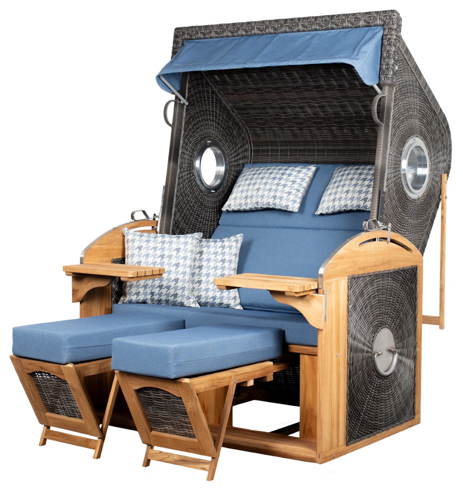 Strandkorb deVries PURE® Sailor XL - PE stone grey - Dessin 509
