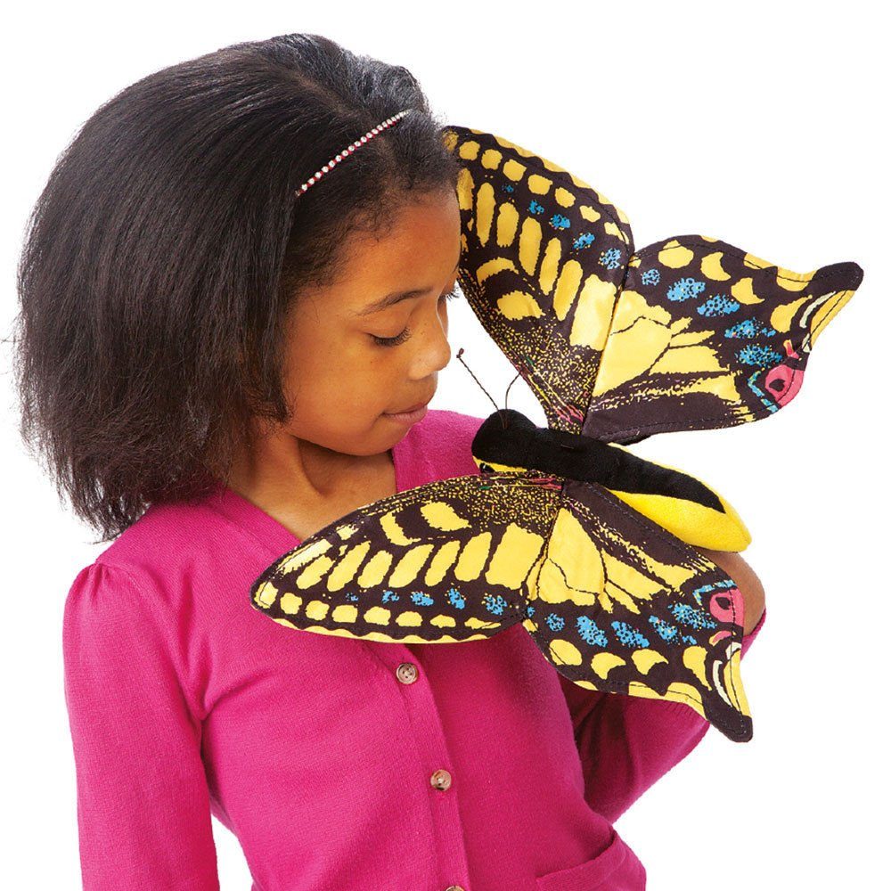 Folkmanis Handpuppen Handpuppe Folkmanis Handpuppe Schmetterling Schwalbenschwanz 3029 (Packung)