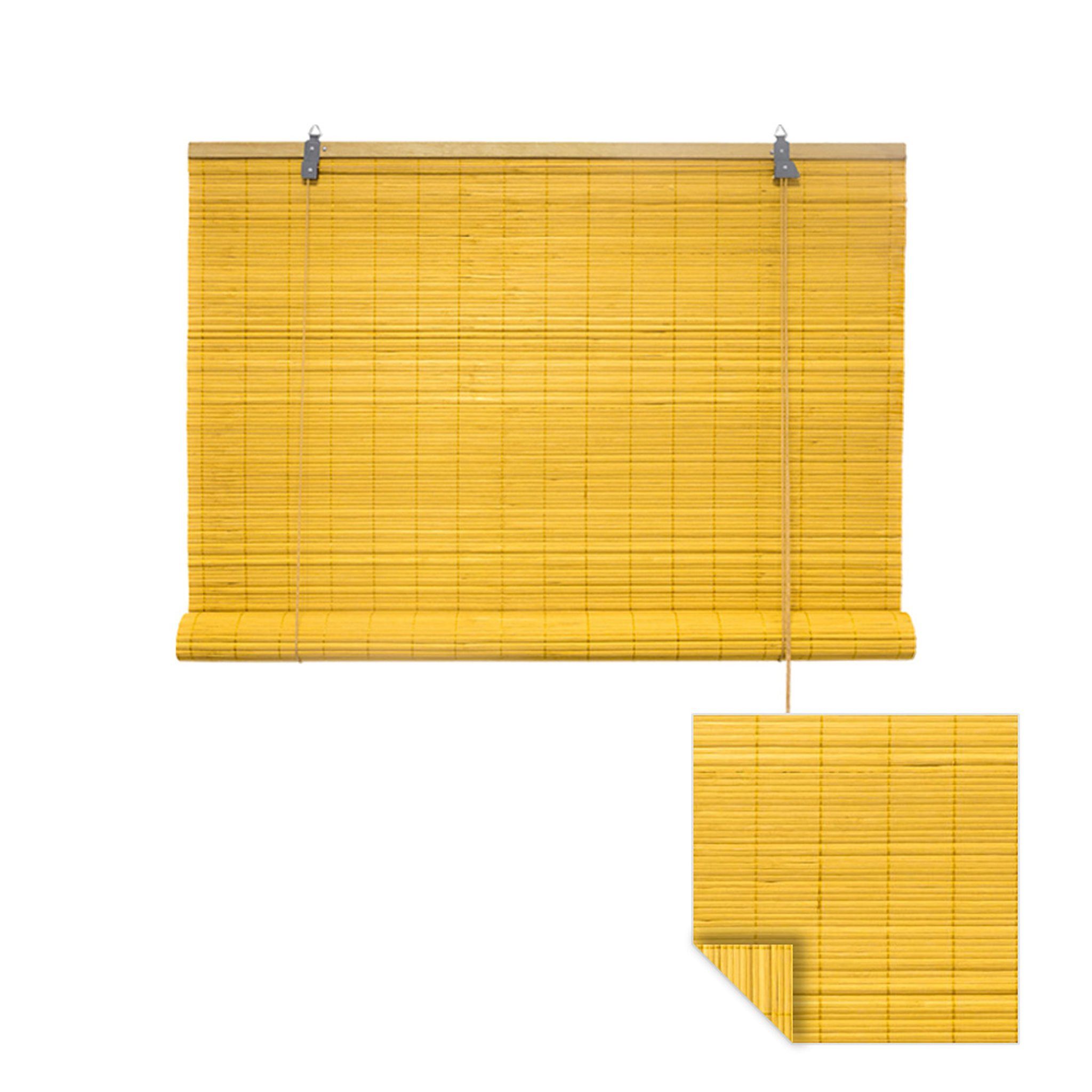 Rollo Bambusrollo, 60 x 160 cm, bambus, Victoria M., verdunkelnd, ohne Bohren, freihängend, verschraubt, ohne Bohren, zum Schrauben