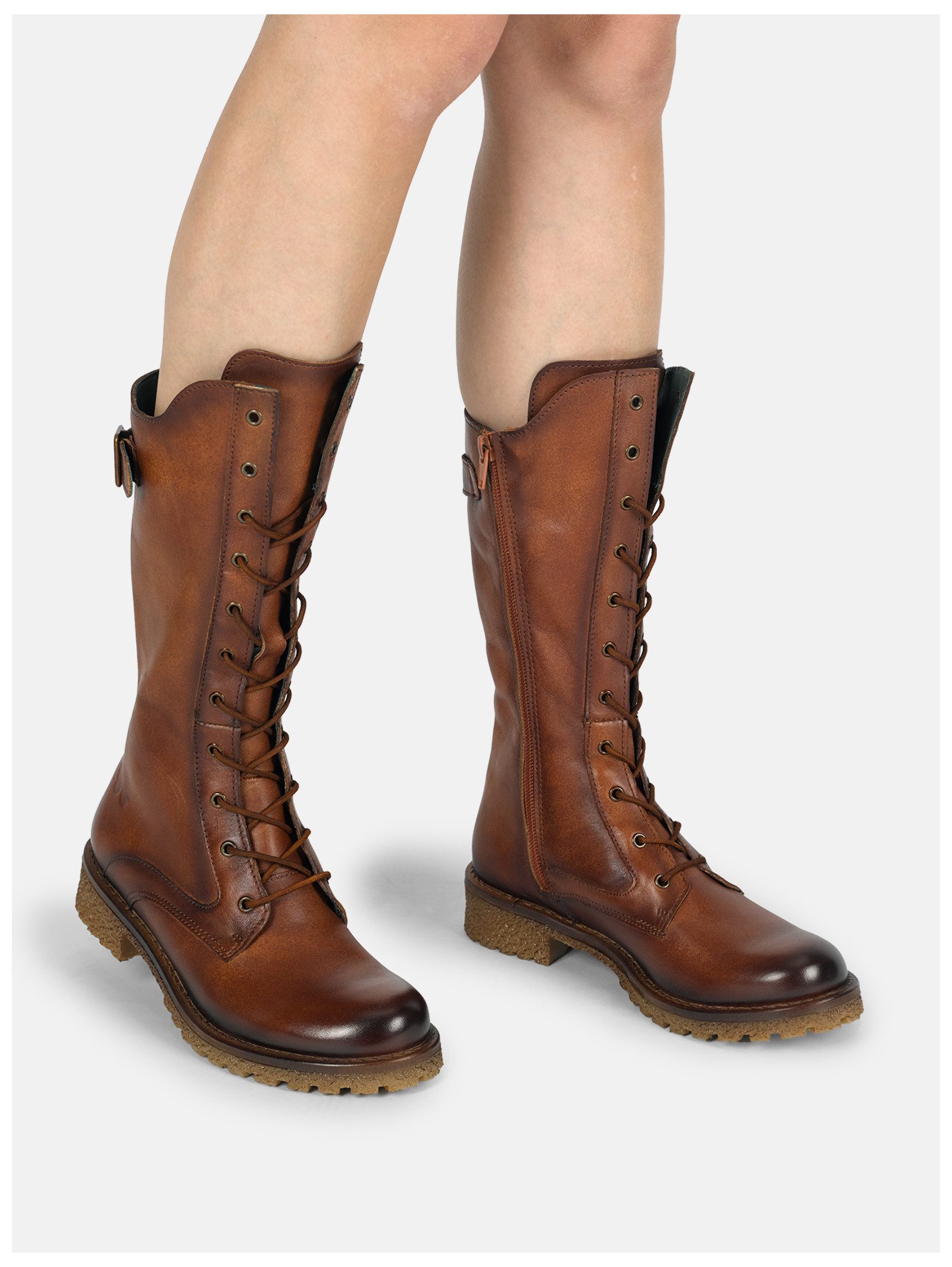 Felmini Stiefel Leder . Schnürstiefel