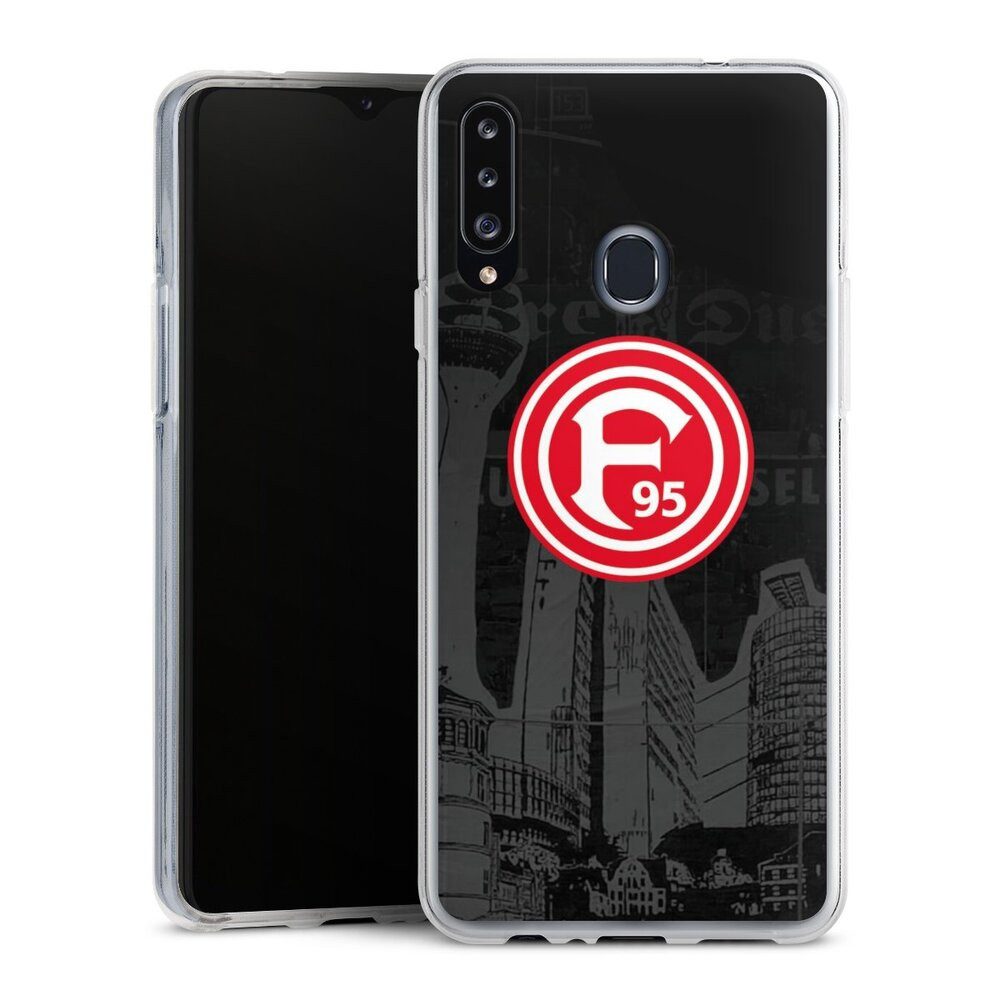 DeinDesign Handyhülle Fortuna Düsseldorf Offizielles Lizenzprodukt Logo Fortuna Logo City, Samsung Galaxy A20s Silikon Hülle Bumper Case Handy Schutzhülle