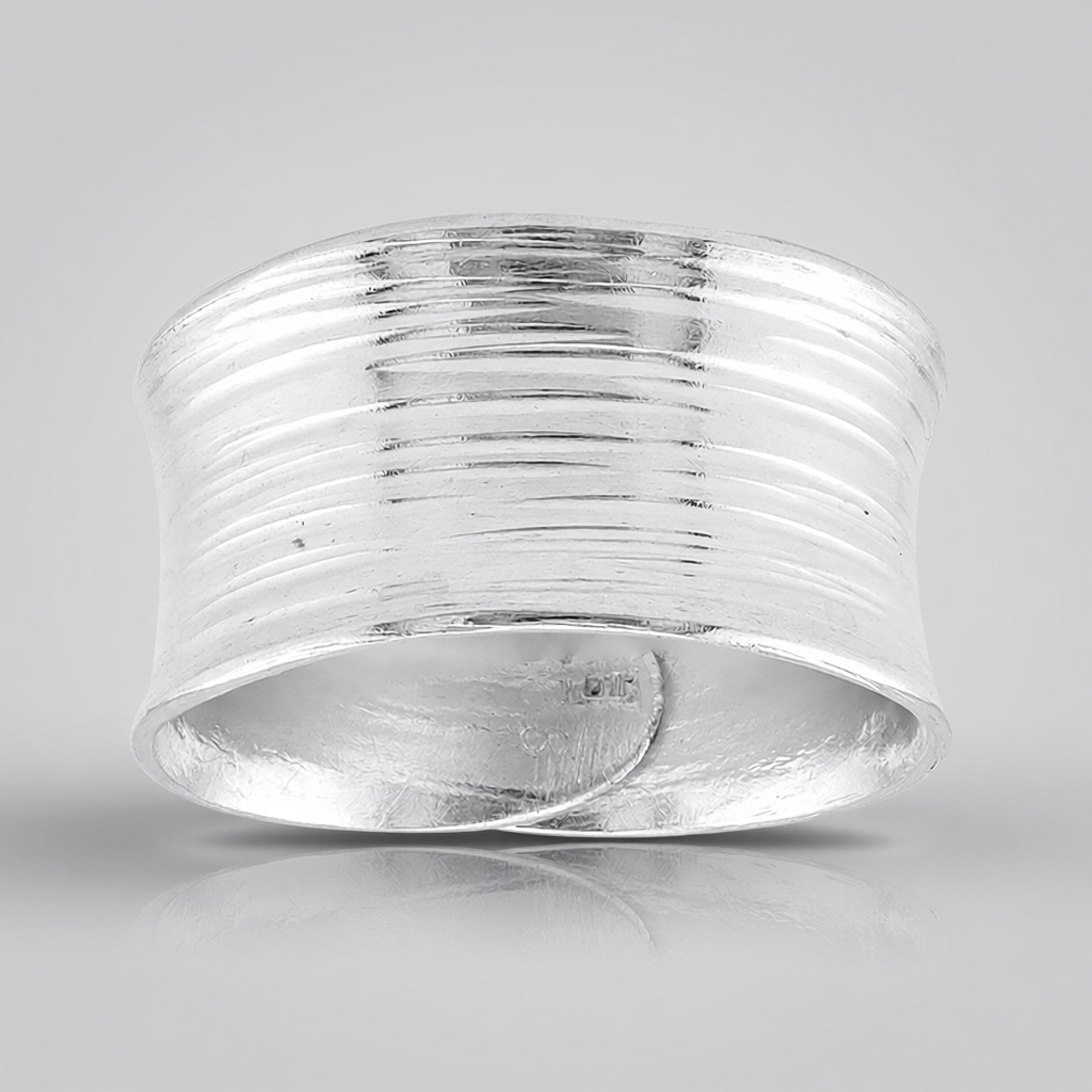 Cavill Silberring Cavill 925 Silberring, breiter Bandring mit strukturierter Optik (1-tlg)