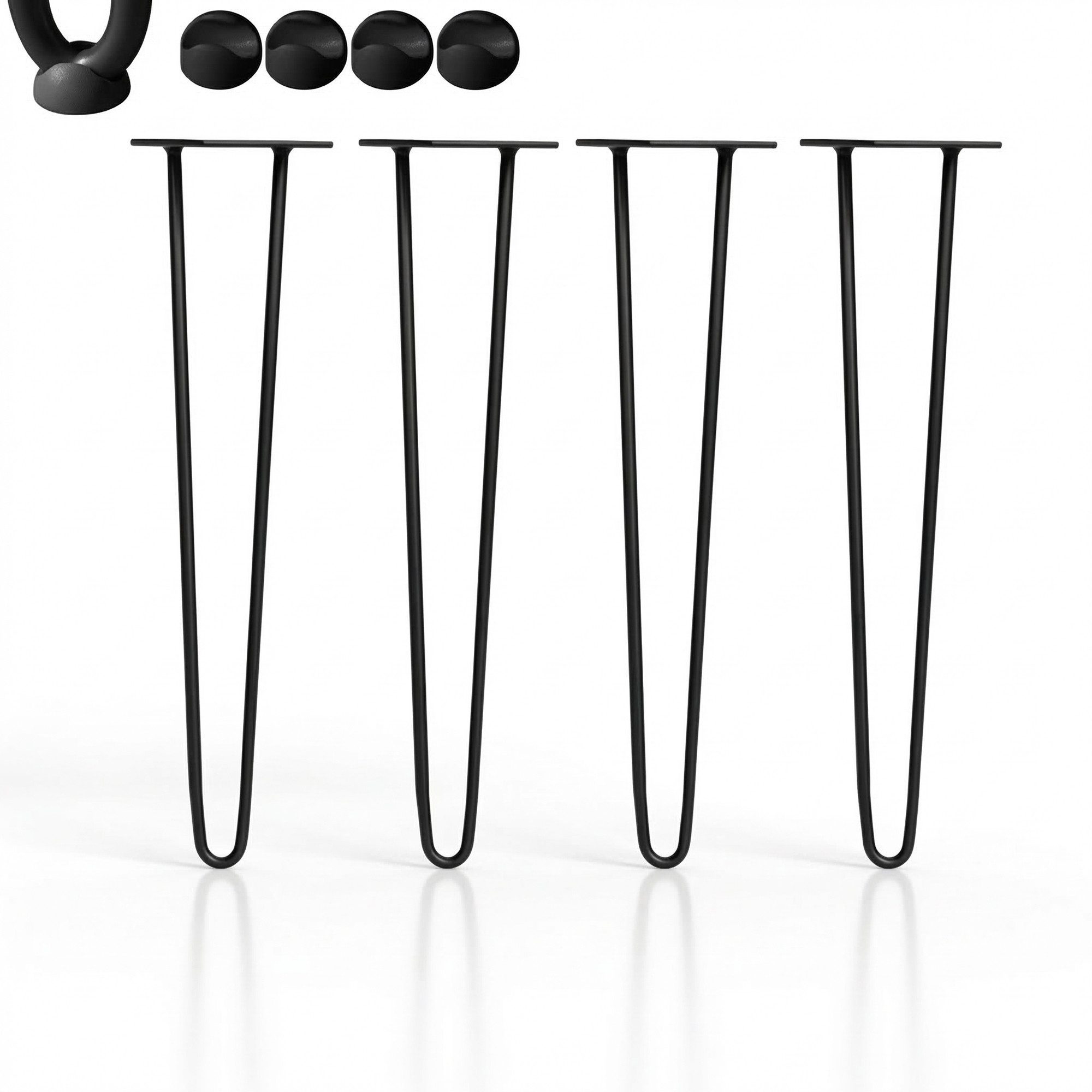 Mucola Tischbein Tischbeine 4er-Set Hairpin Haarnadelbeine Tischgestell Tischkufen, Robust & Stabil
