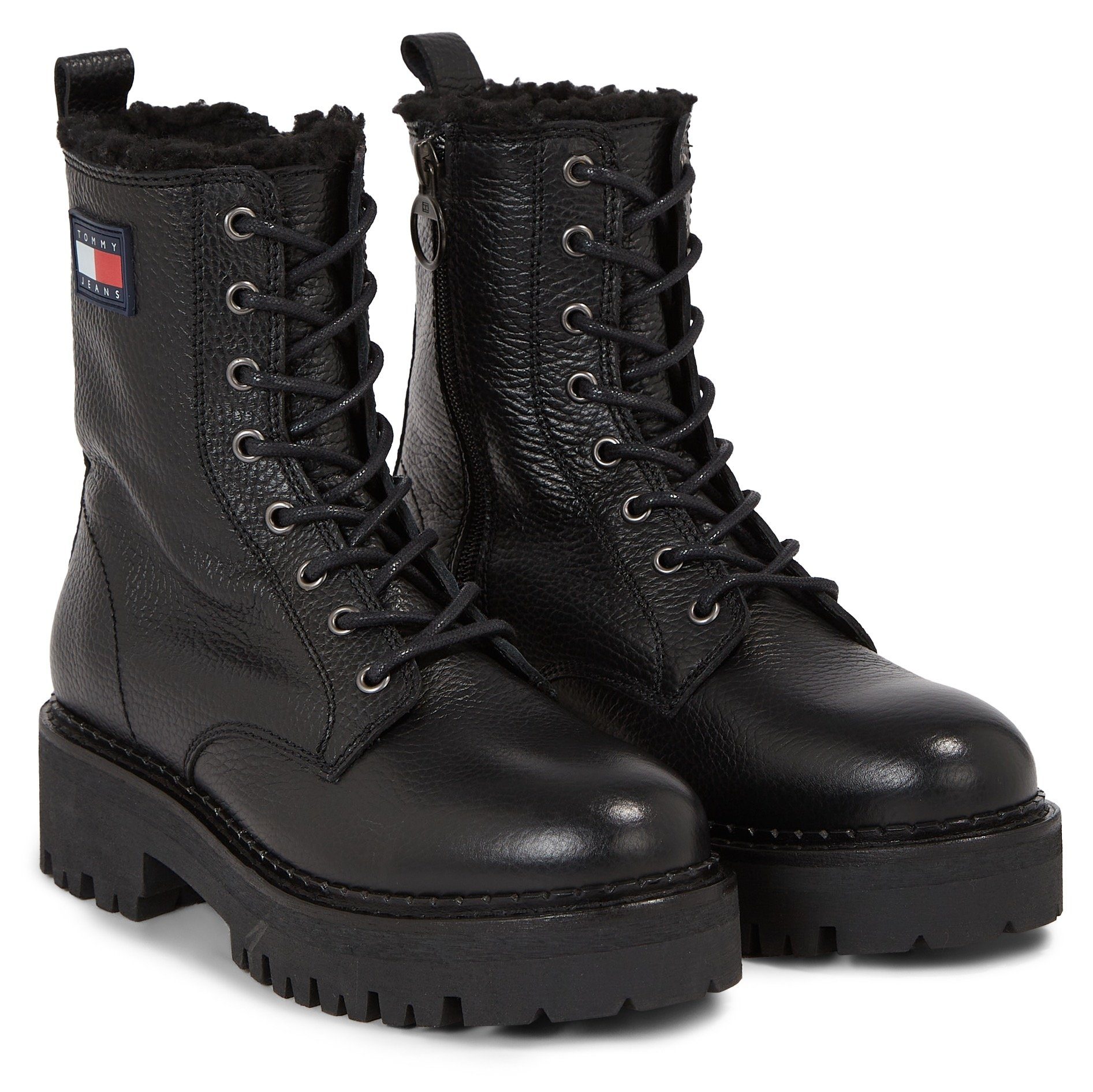 Tommy Jeans TJW URBAN BOOT TUMBLED LTR WL Winterstiefelette mit seitlicher Logoflagge