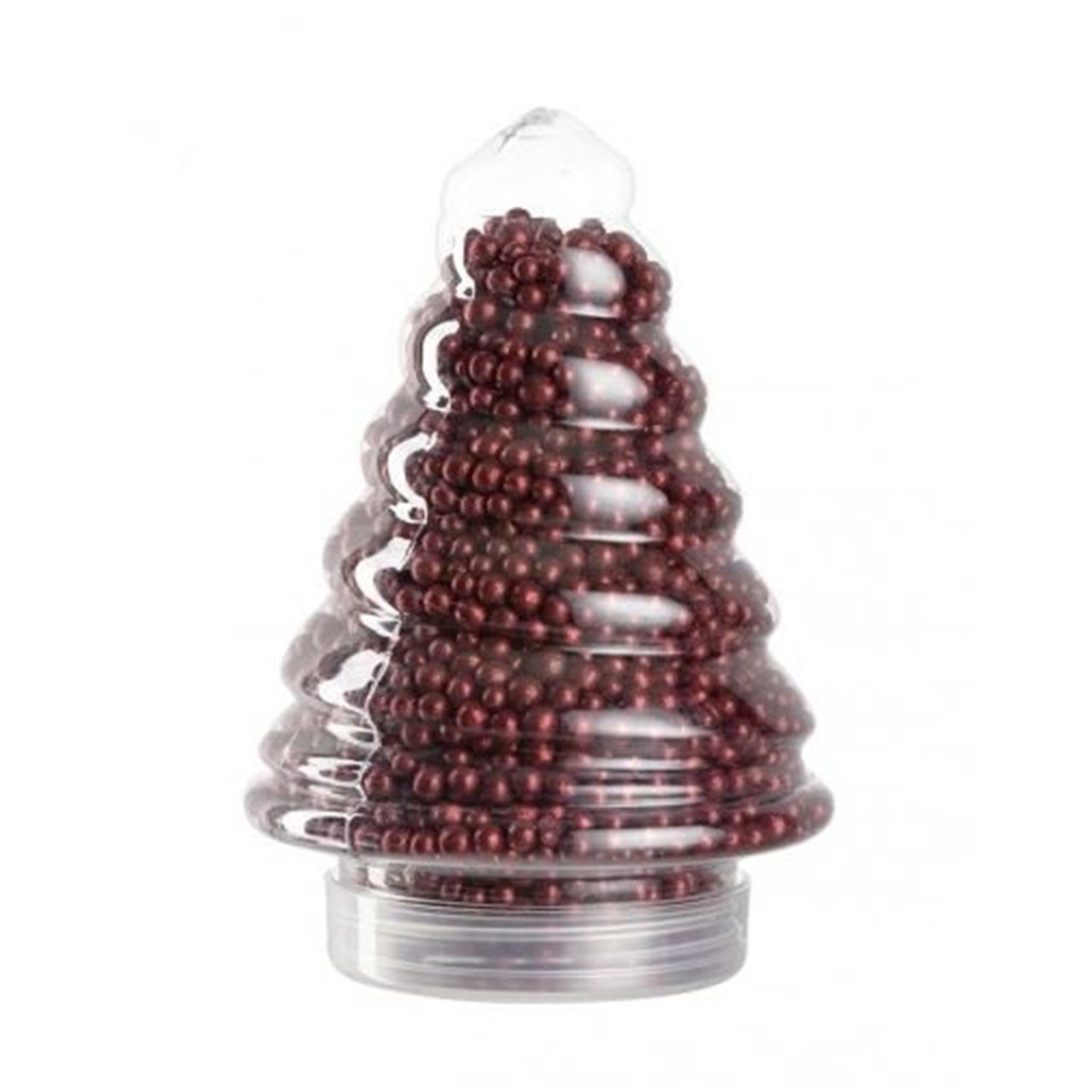 Dekofigur Dose Glitterperlen 500 g Classico rot