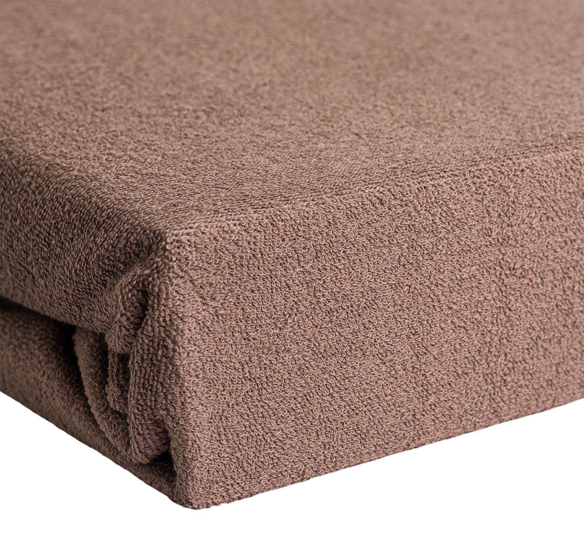 Hometex Premium Textiles Spannbettlaken aus Frottier Stoff bis 23 cm Steghöhe, Frottee, Gummizug: Rundumgummizug, Kuschelig warm und extra weich, ideal für die  – Bild 4 von 5
