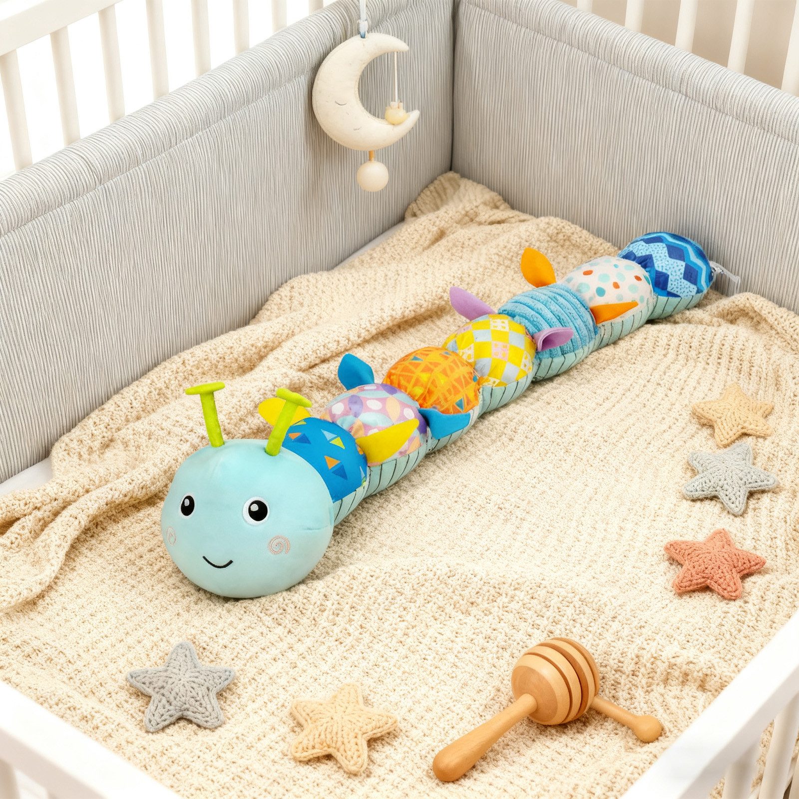 REDOM Kuscheltier Babyspielzeug Plüschraupe mit Soundeffekten Greifspielzeu günstig online kaufen