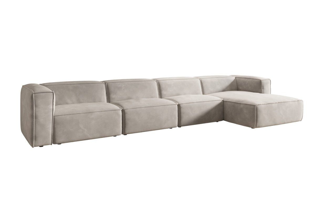 Luxusbetten24 Sofa Designer Sofa Comfy L Maxi in Samt