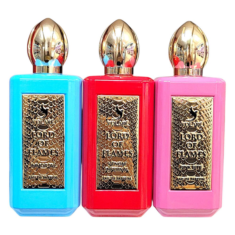 Volaré Perfumes Duft-Set Lord of Flames Immortal, Pink Bite, Venom Infernal EDP 1x 100ml