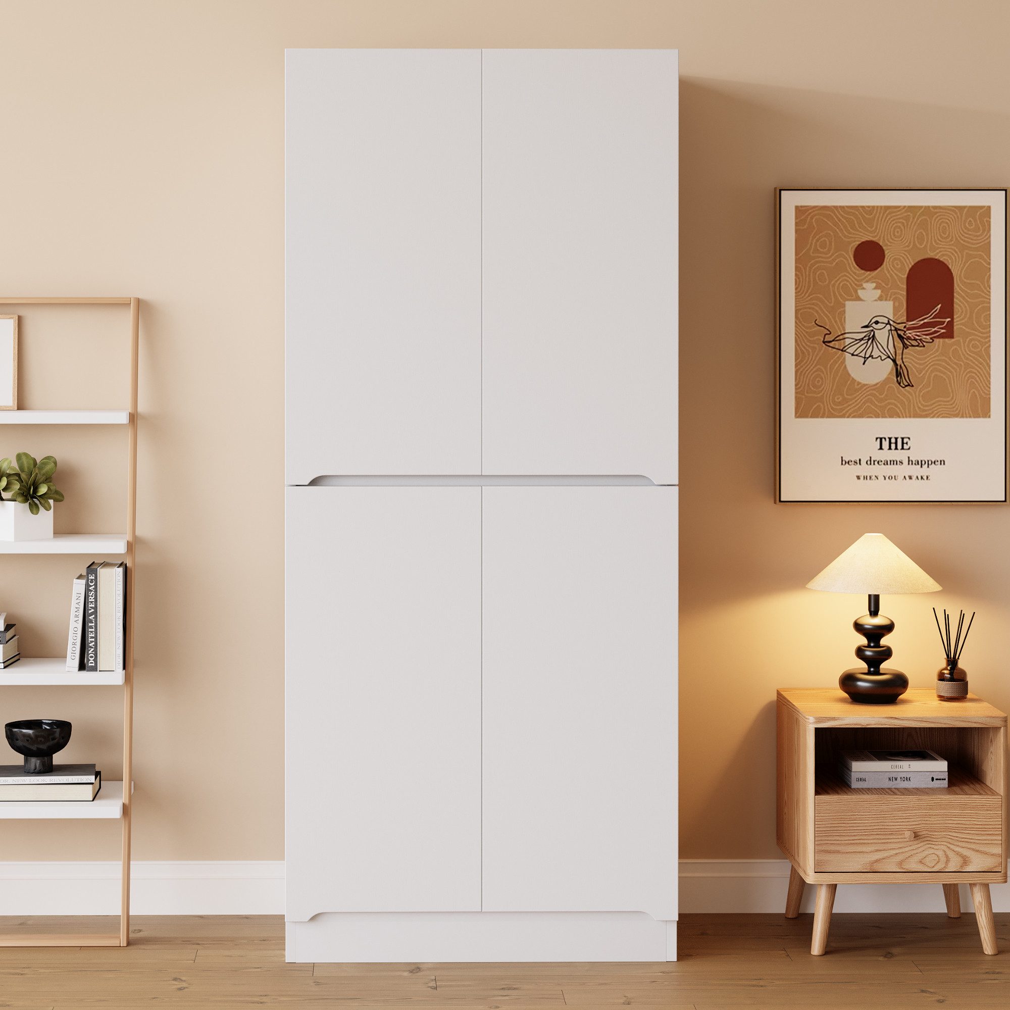 Flieks Kleiderschrank Kleiderschrank Doppeltür-Design 70×40×170cm mit Kleid günstig online kaufen