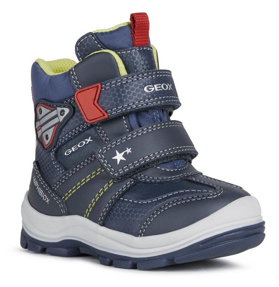 Geox Blinkschuh B FLANFIL BOY B ABX Klettstiefel mit Blinkfunktion und  Amphibiox Ausstattung, Aus strapazierfähigem Synthetik mit Nylon kombiniert