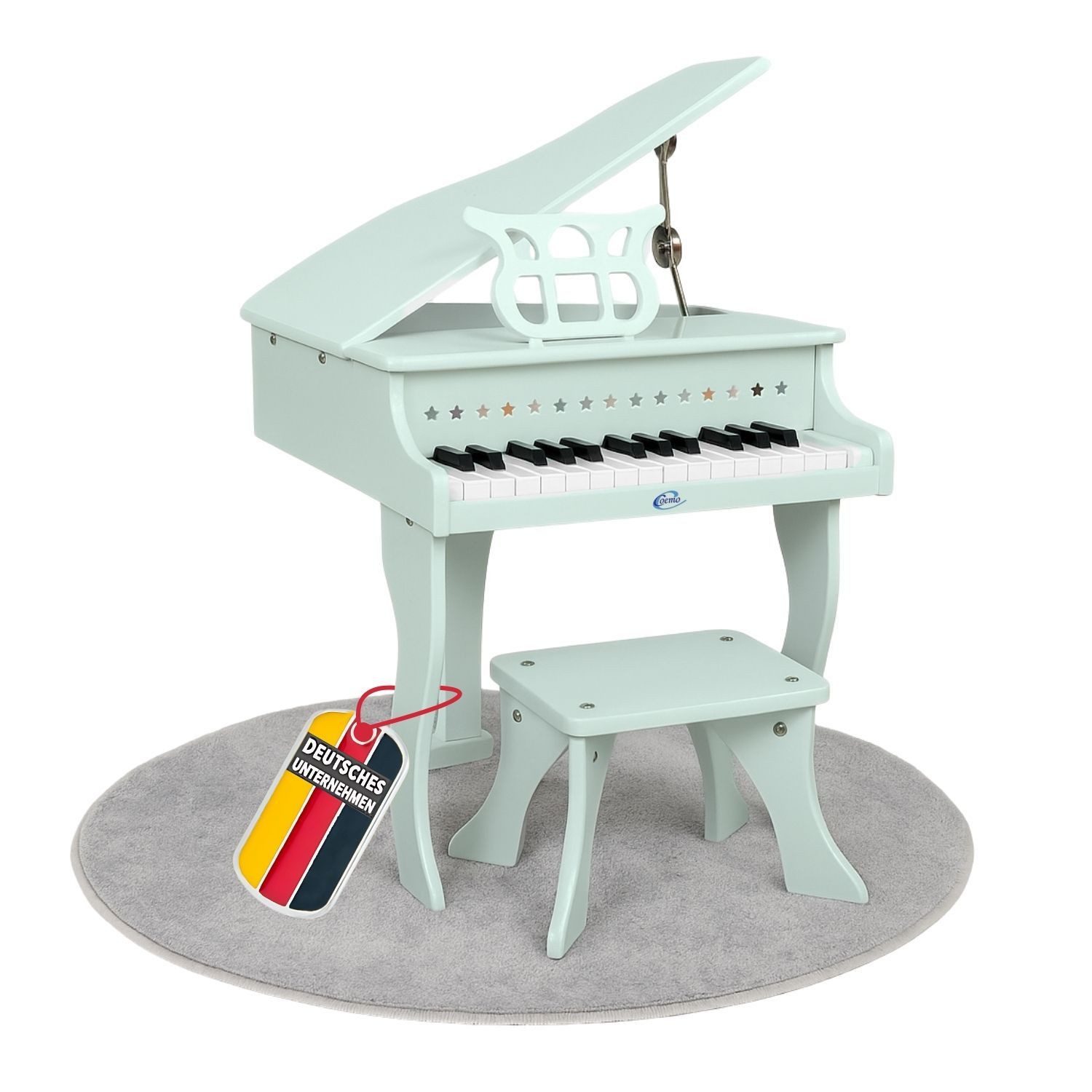 Coemo Spielcenter, (1-tlg), Kinderflügel Spielzeugflügel mit Hocker