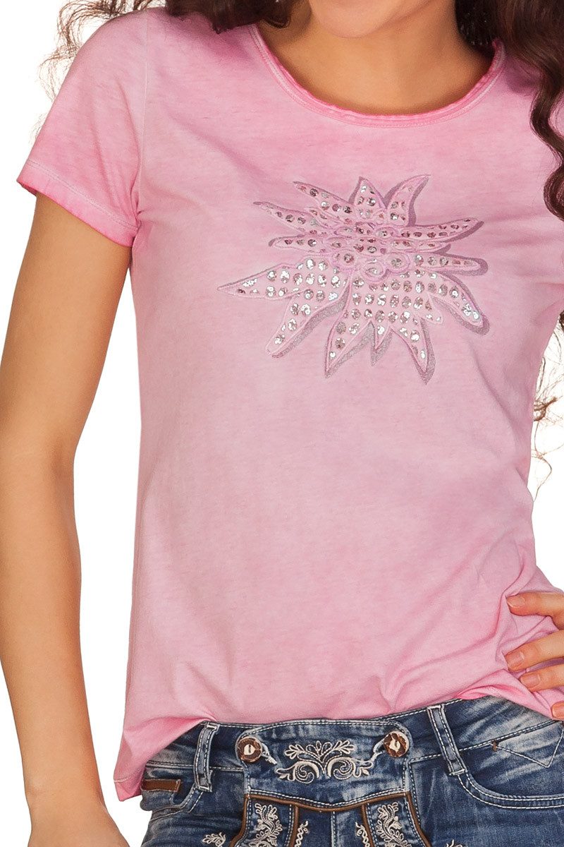 MarJo Trachtenshirt Trachtenshirt Damen - EDELWEIß günstig online kaufen