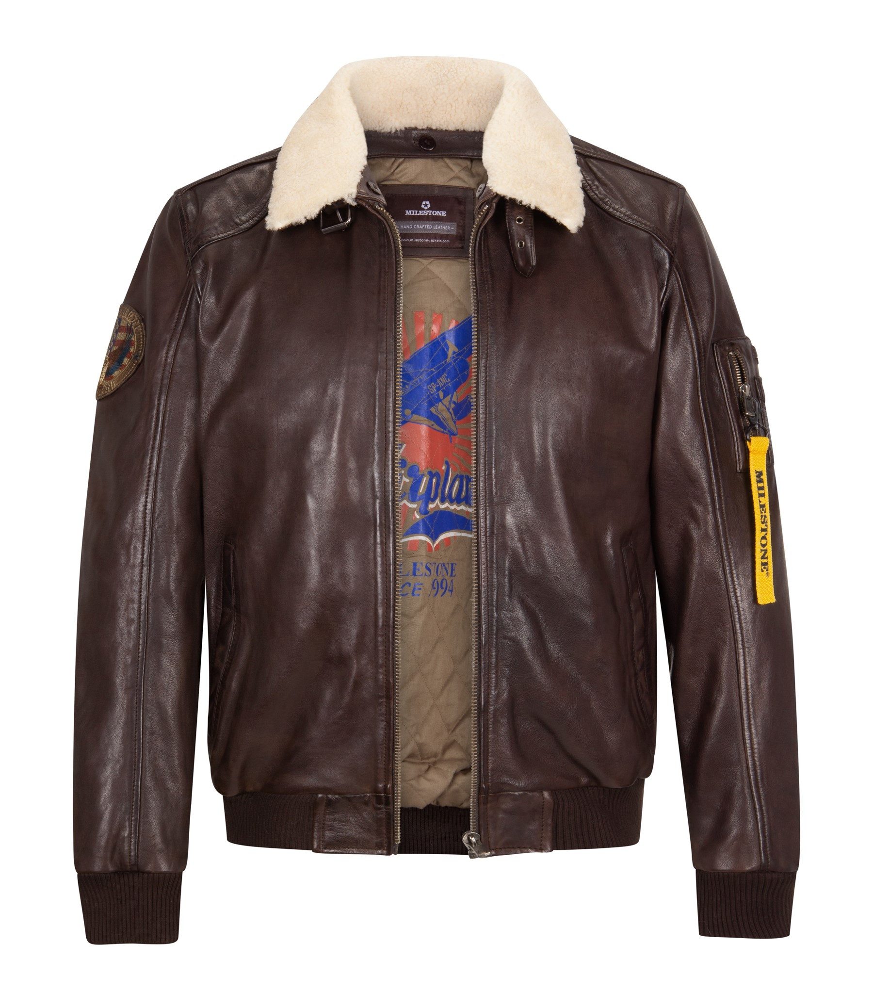 Milestone Lederjacke MSTom with real fur günstig online kaufen