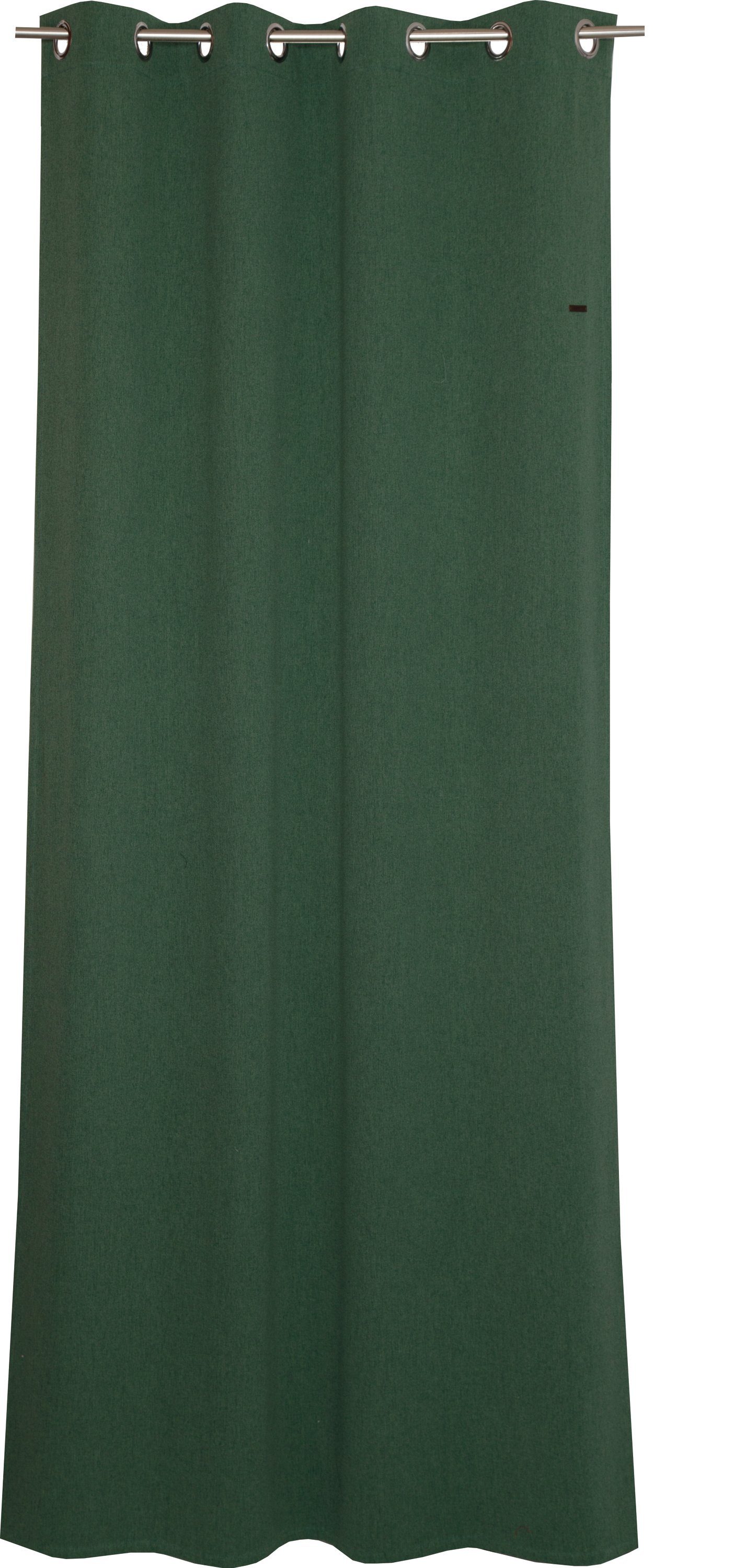 Vorhang Harp, Esprit, Ösen (1 St), blickdicht, Webgardine blickdicht mit Ösen, fertig konfektioniert green/dunkelgrün