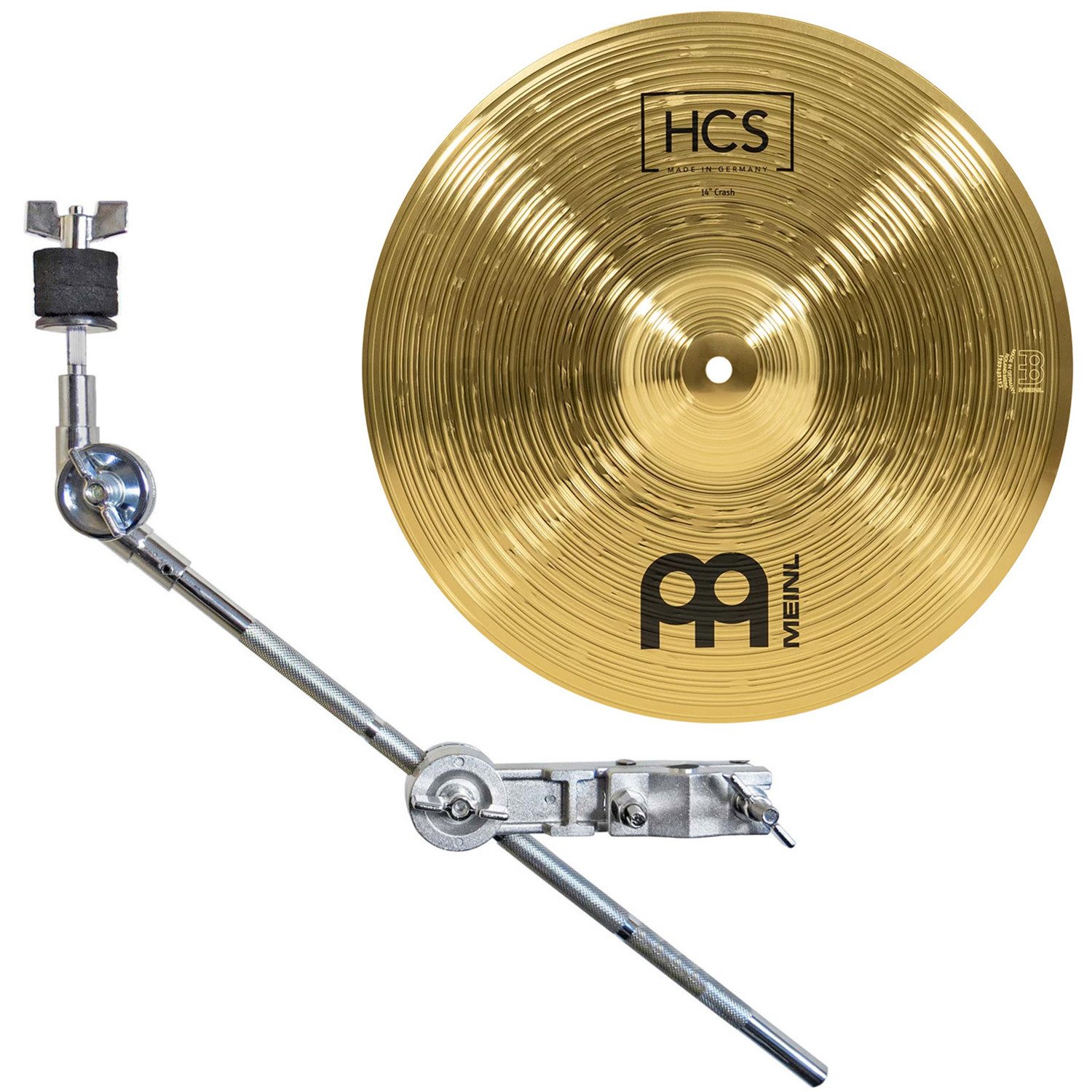Schlagzeug Meinl HCS 14'' Crash Becken mit HKC Beckenarm