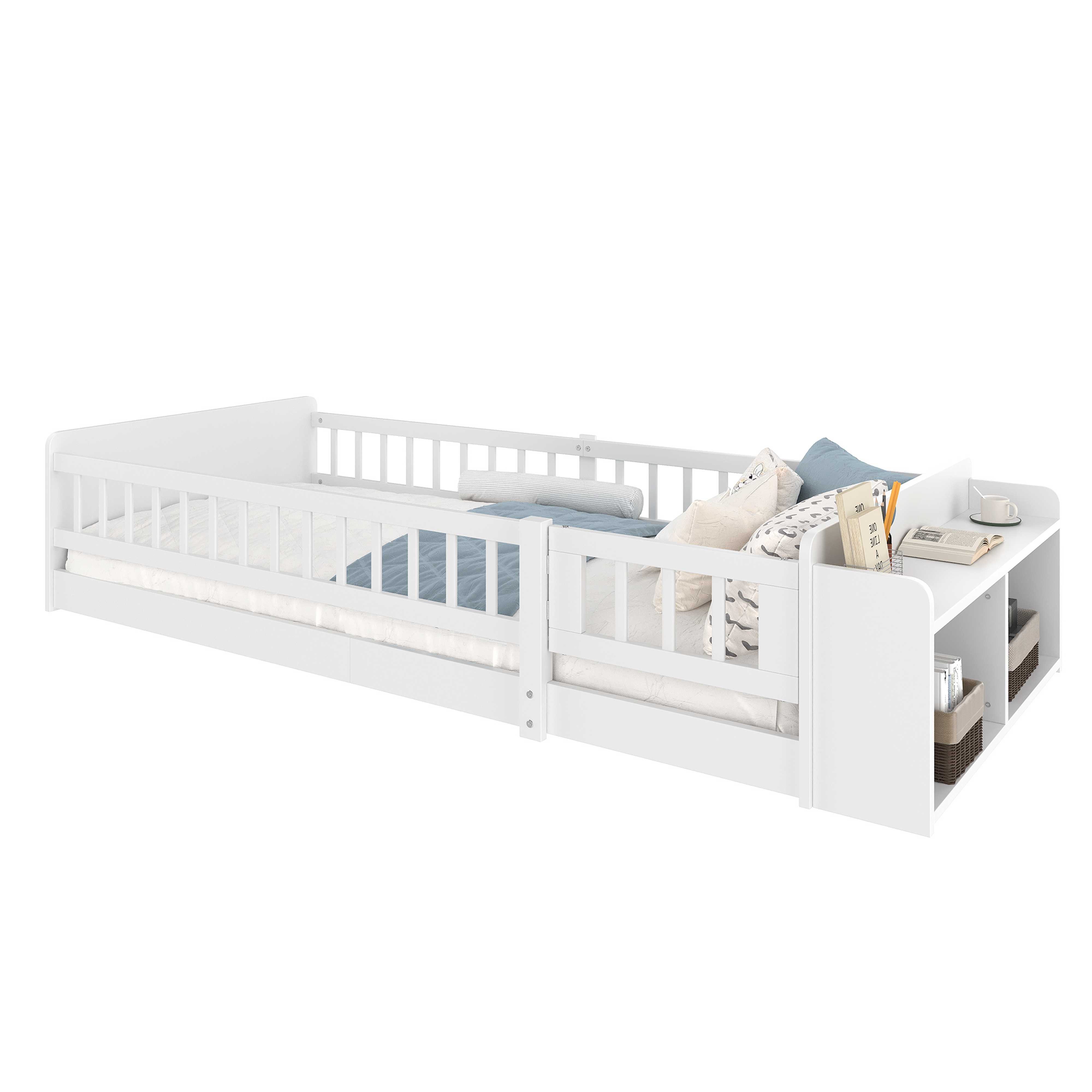 BlingBin Kinderbett Holzbett (1-tlg., Multifunktionales Kinderbett günstig online kaufen