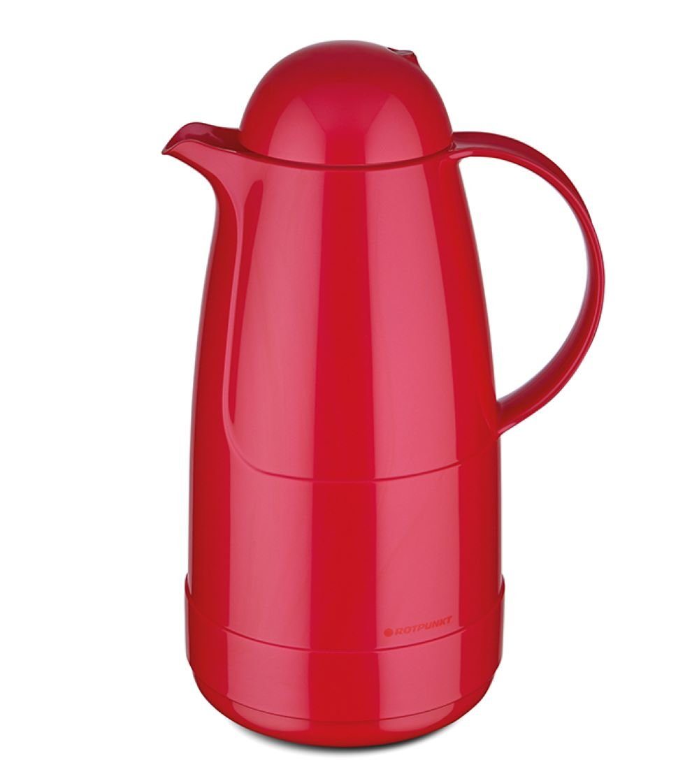 ROTPUNKT Isolierkanne 1,5 Liter 215 Glaseinsatz I hochwertig I langlebig I BPA-frei, 1.5 l, (Kaffeekanne I Teekanne), Glaskolben aus doppelwandigem Rosalin-Glas (extra lange Isolierung)