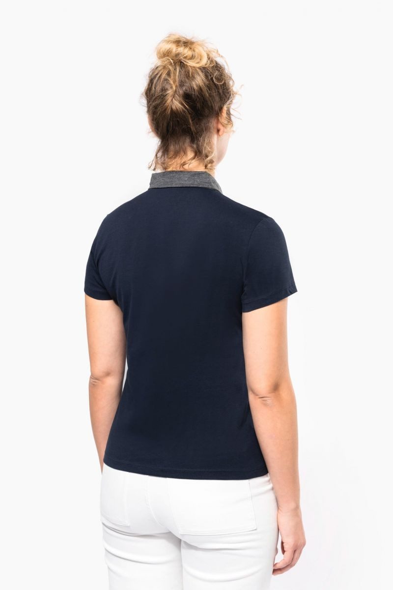 Kariban Poloshirt Zweifarbiges Jersey-Polohemd für Damen günstig online kaufen