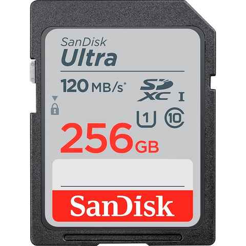 Sandisk Ultra® SDXC™ UHS-I 256 GB Speicherkarte (256 GB, Class 10, 120 MB/s Lesegeschwindigkeit)