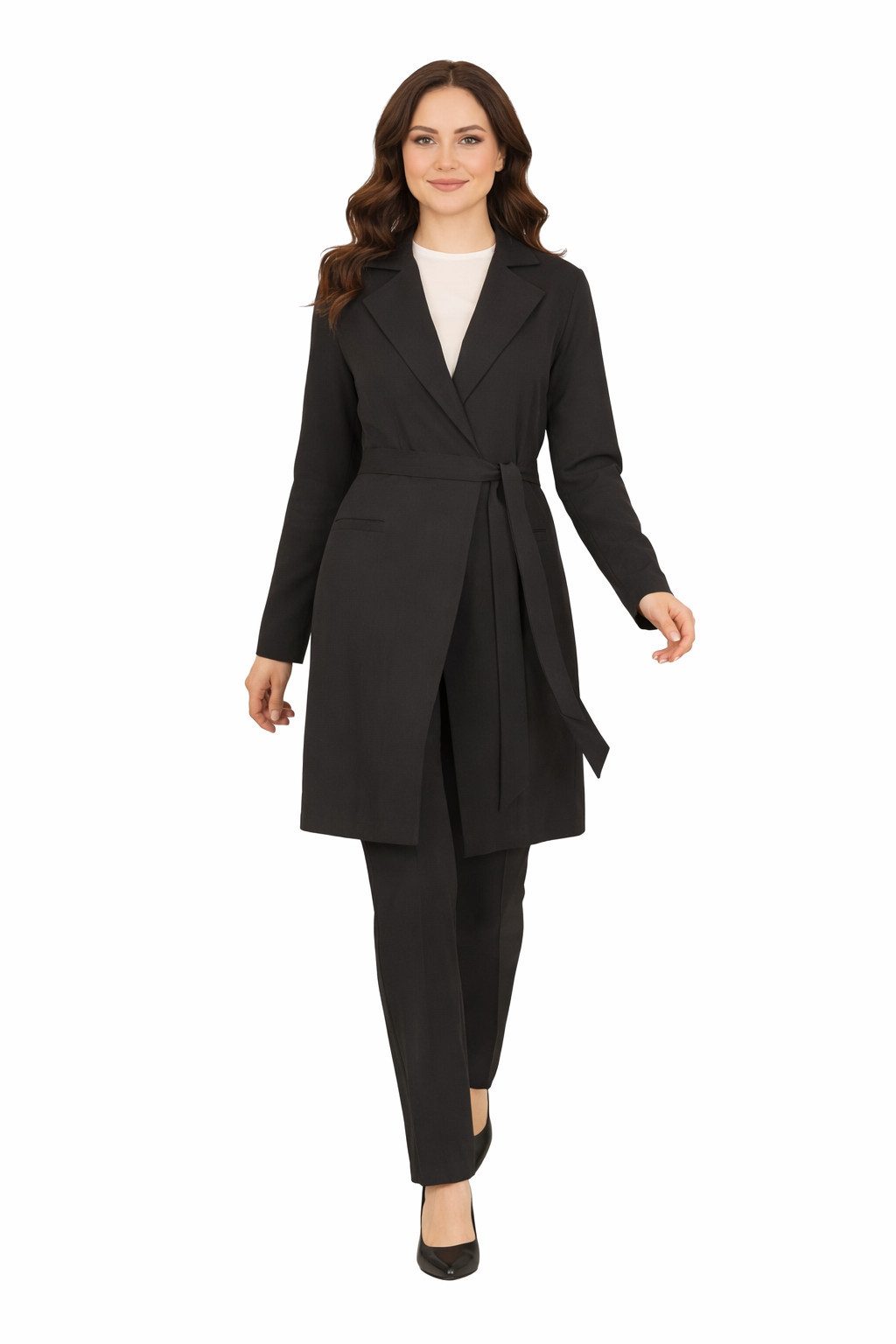 Modavitrini Hosenanzug Damen Zweiteiler Longblazer mit Hose elegant Modest günstig online kaufen