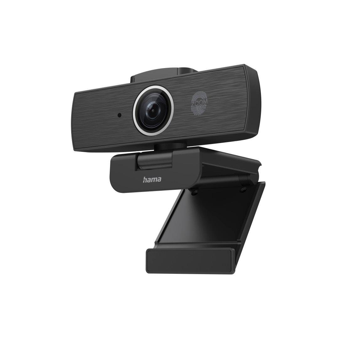 Hama Ultra HD2160p Webcam mit flexiblem Neigungswinkel, Rauschunterdrückung Webcam (kabelgebunden, - Zusatzfunktionen: 1/4 Zoll-Gewinde, Autom. Belichtungsanpassung)