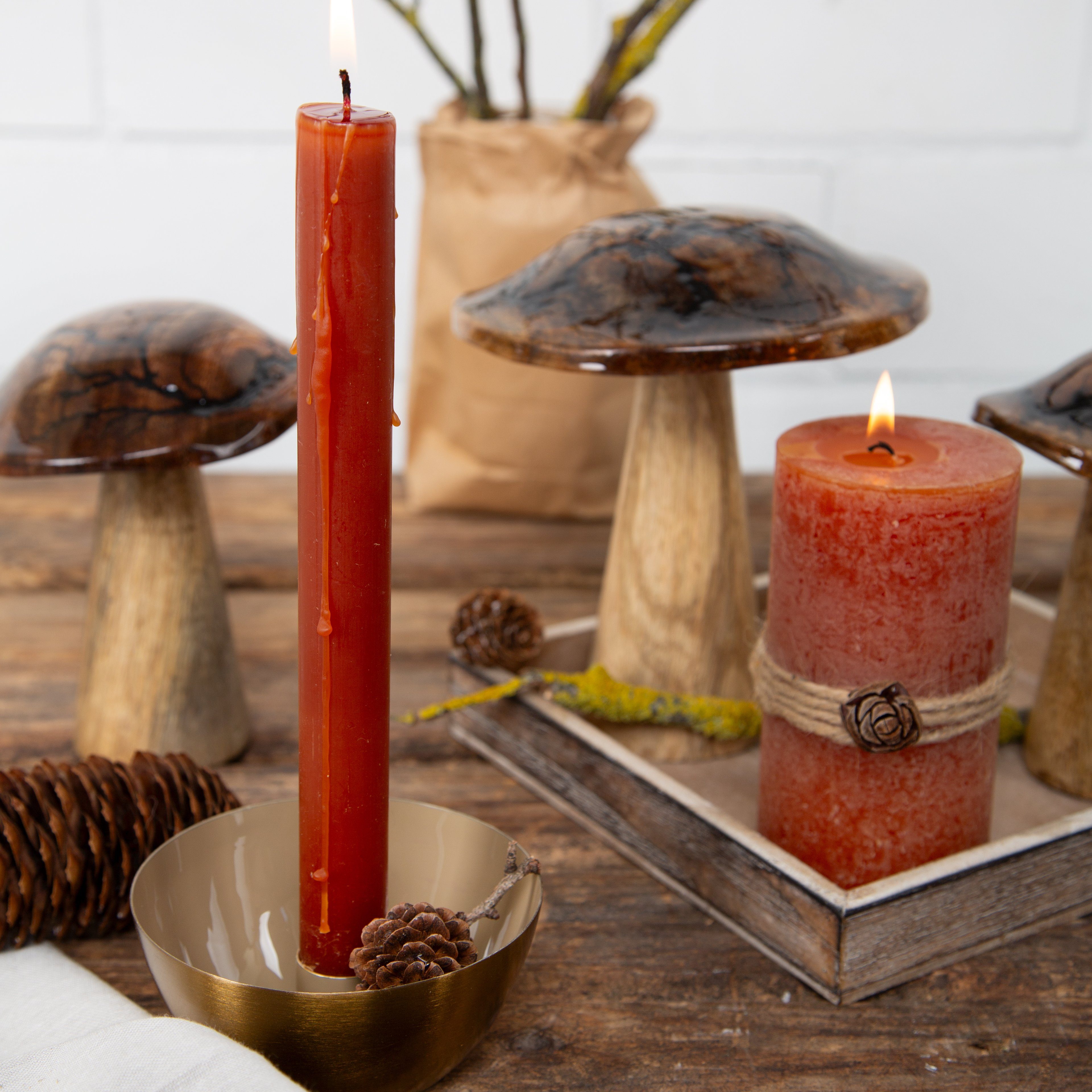 Logbuch-Verlag Teelichthalter Kerzenhalter für Stabkerzen 4 10cm (Set, Farben 4 4 in St), Kerzenständer DIY Adventskranz