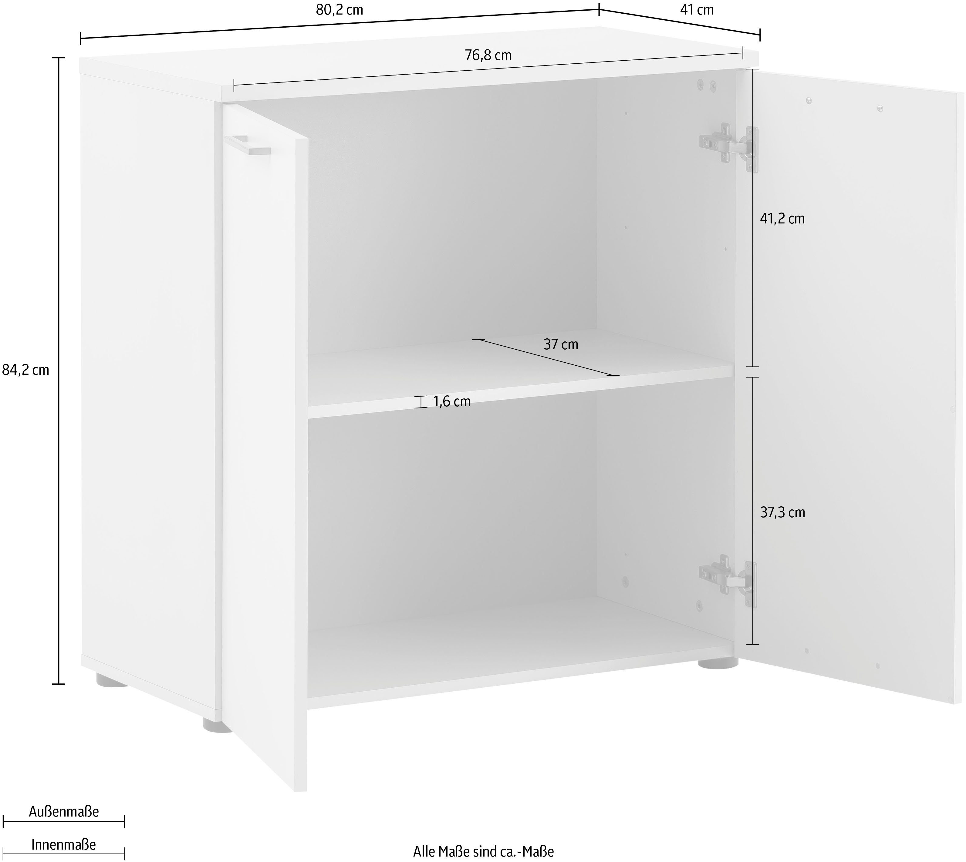 Schildmeyer Aktenschrank Serie 1500 Kommode Lichtgrau Lichtgrau 