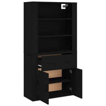 furnicato Sideboard Highboard Schwarz Holzwerkstoff