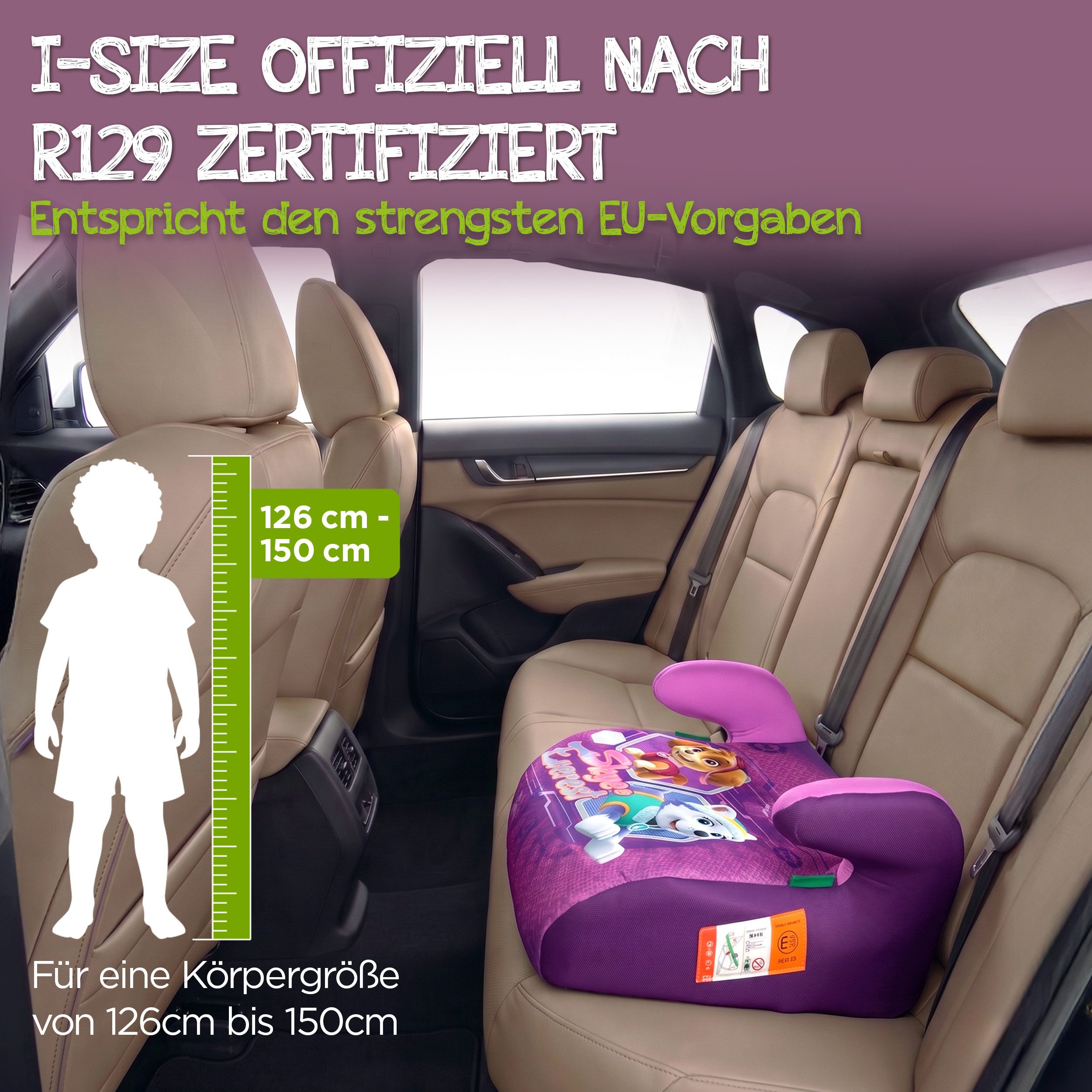 HiTS4KiDS Kindersitzerhöhung Paw Patrol Skye & Everest