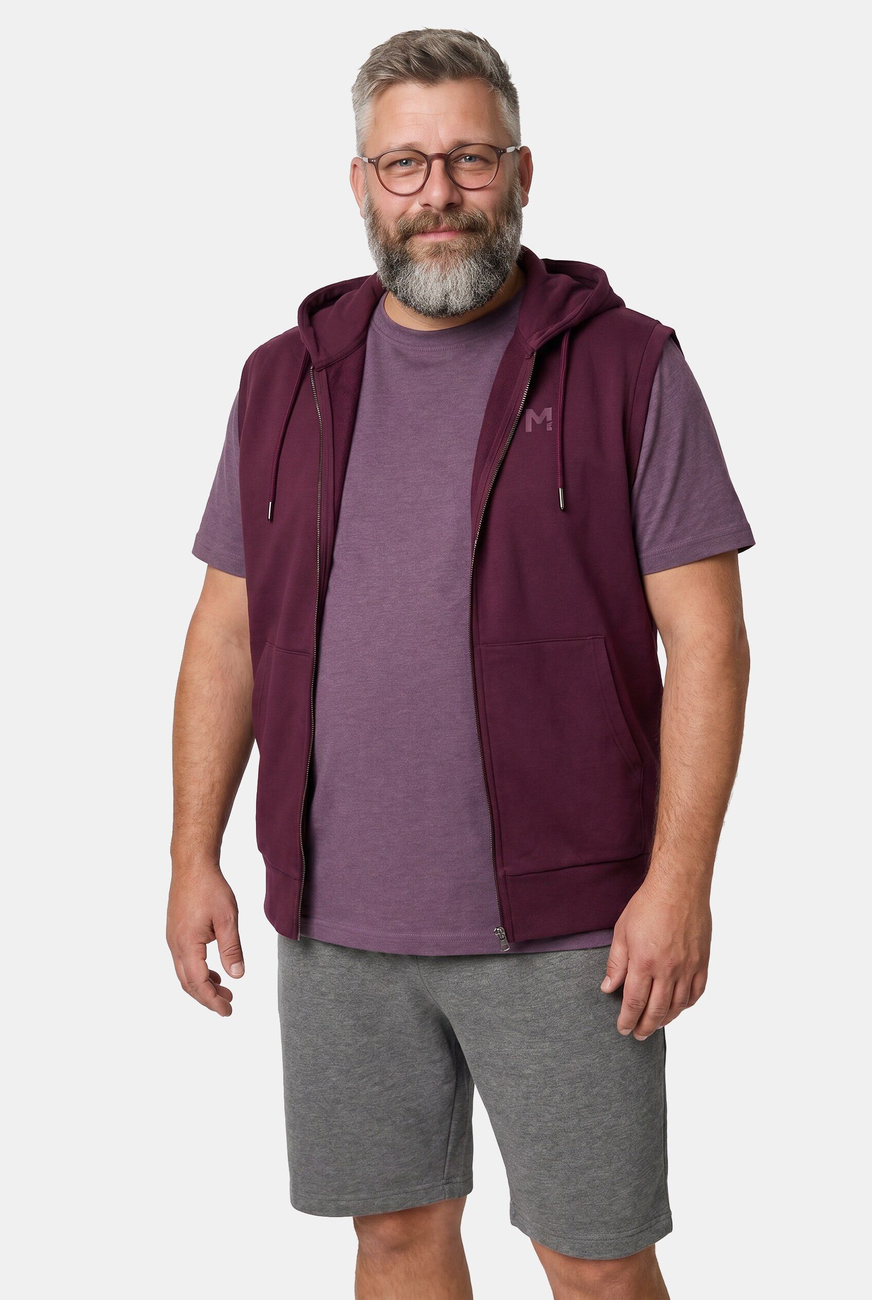Men Plus Fleecejacke Sweatweste Kapuze Kängurutasche bis 8 XL