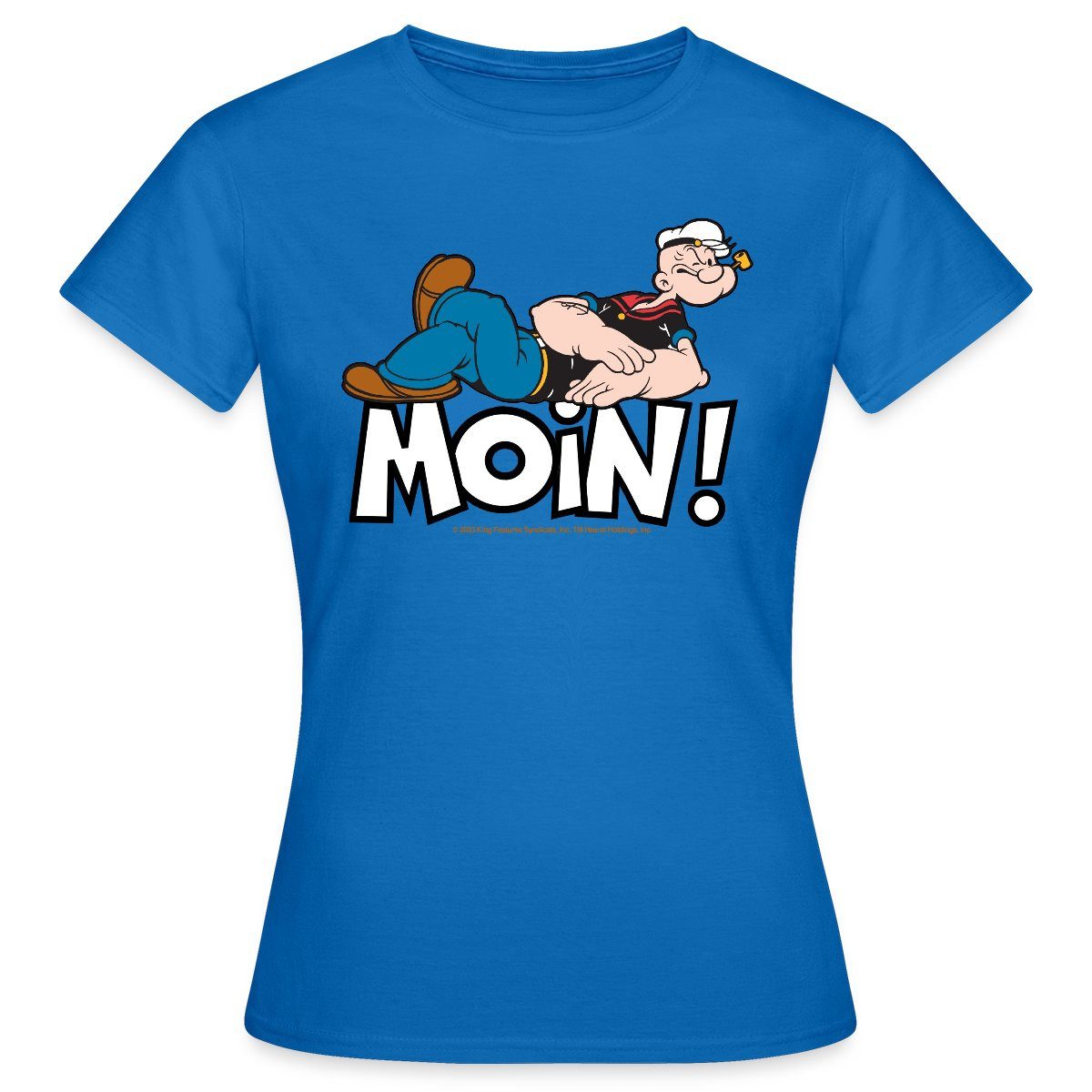 Spreadshirt T-Shirt Popeye Faulenzen Mit Schrift günstig online kaufen