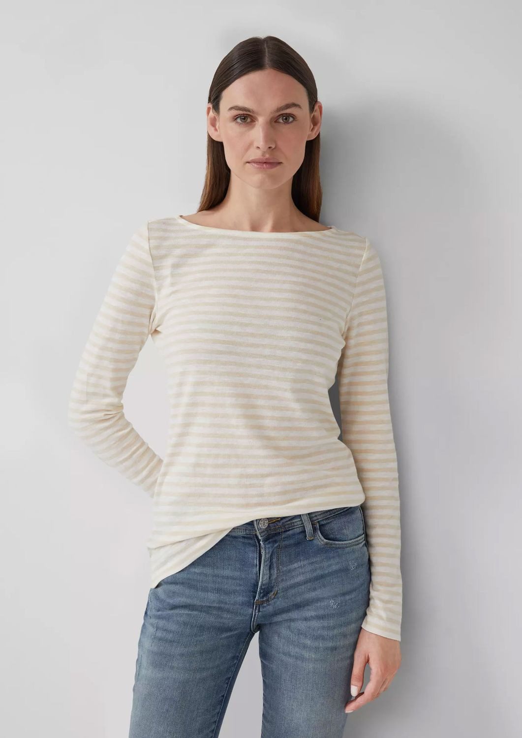 s.Oliver Longsleeve Longsleeve langarm, U-Boot-Ausschnitt, Streifen günstig online kaufen