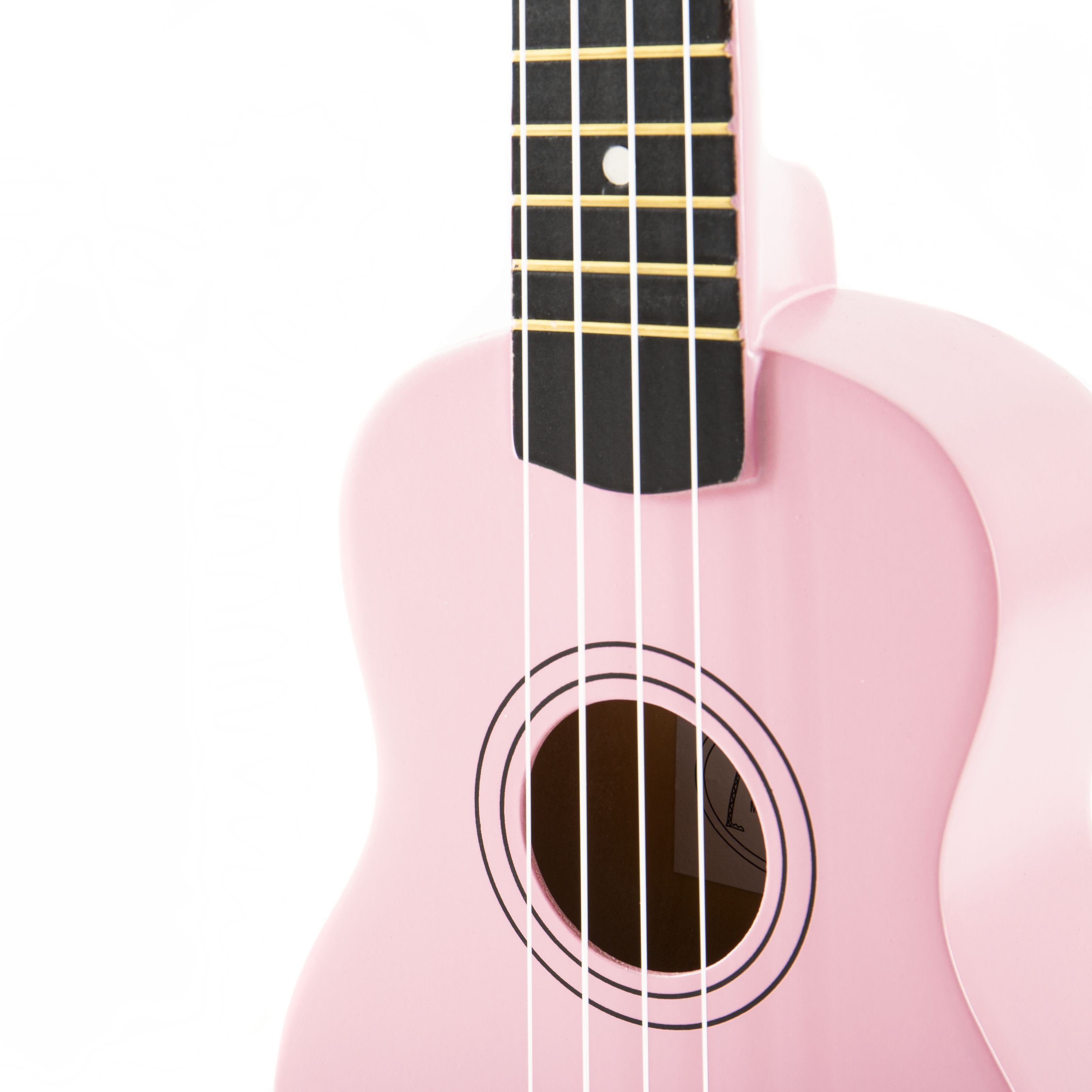 FAME Ukulele, UKE-S BW Sopran Ukulele Light Pink inkl. Bag Lindenholz-Korpus 12-Bündiges Composite-Griffbrett Nickel-Finish, Ukulelen, Sopran Ukulelen, UKE-S BW Sopran Ukulele, Light Pink, Ukulele inkl. Bag