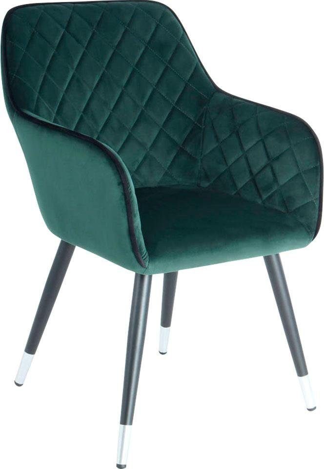 Kayoom Stuhl Amino 625, stilvoller Design-Stuhl,samtweicher Bezug aus Velvet-Stoff (1 St), samtweicher Bezug, elegant, glamourös, elegante Optik