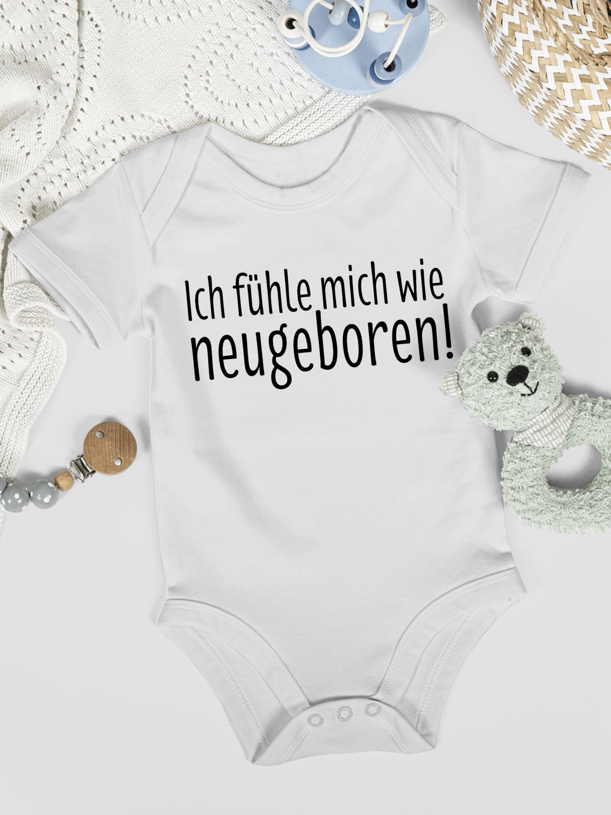 Baby Sprüche neugeboren mich Ich 1 Shirtbody wie Shirtracer fühle Weiß